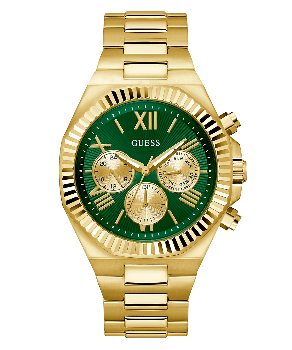 GUESS Equity Mens Gold Tone Multi-function Watch - Image 4