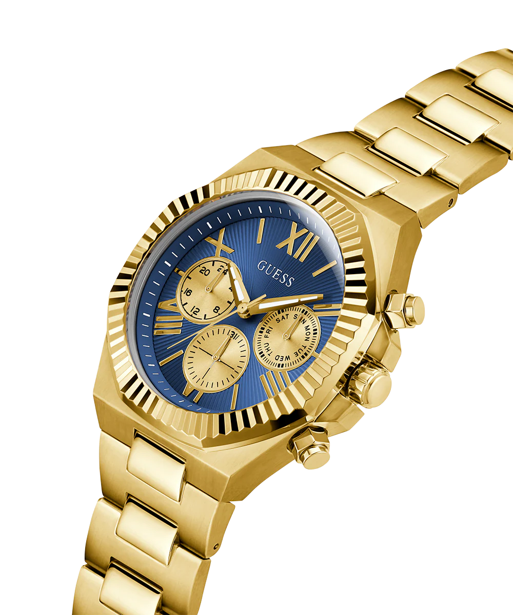 GUESS Equity Mens Gold Tone Multi-function Watch - Image 3