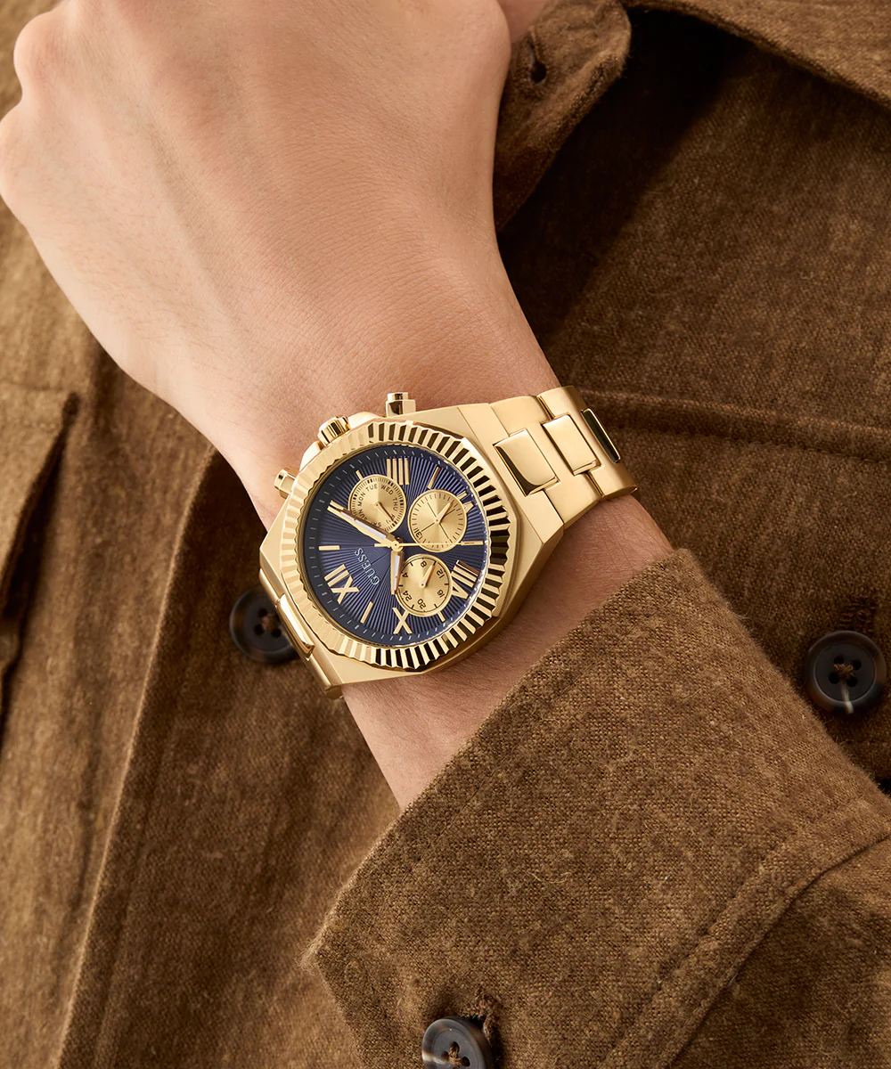 GUESS Equity Mens Gold Tone Multi-function Watch - Image 7