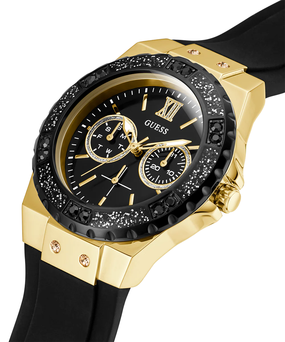 GUESS Ladies Black Gold Tone Multi-function Watch - Image 3