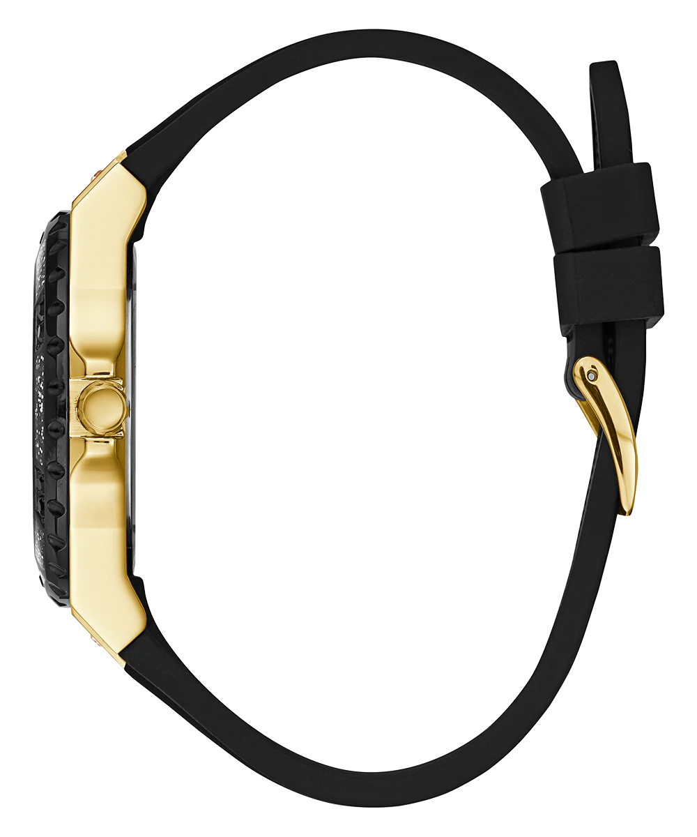 GUESS Ladies Black Gold Tone Multi-function Watch - Image 5