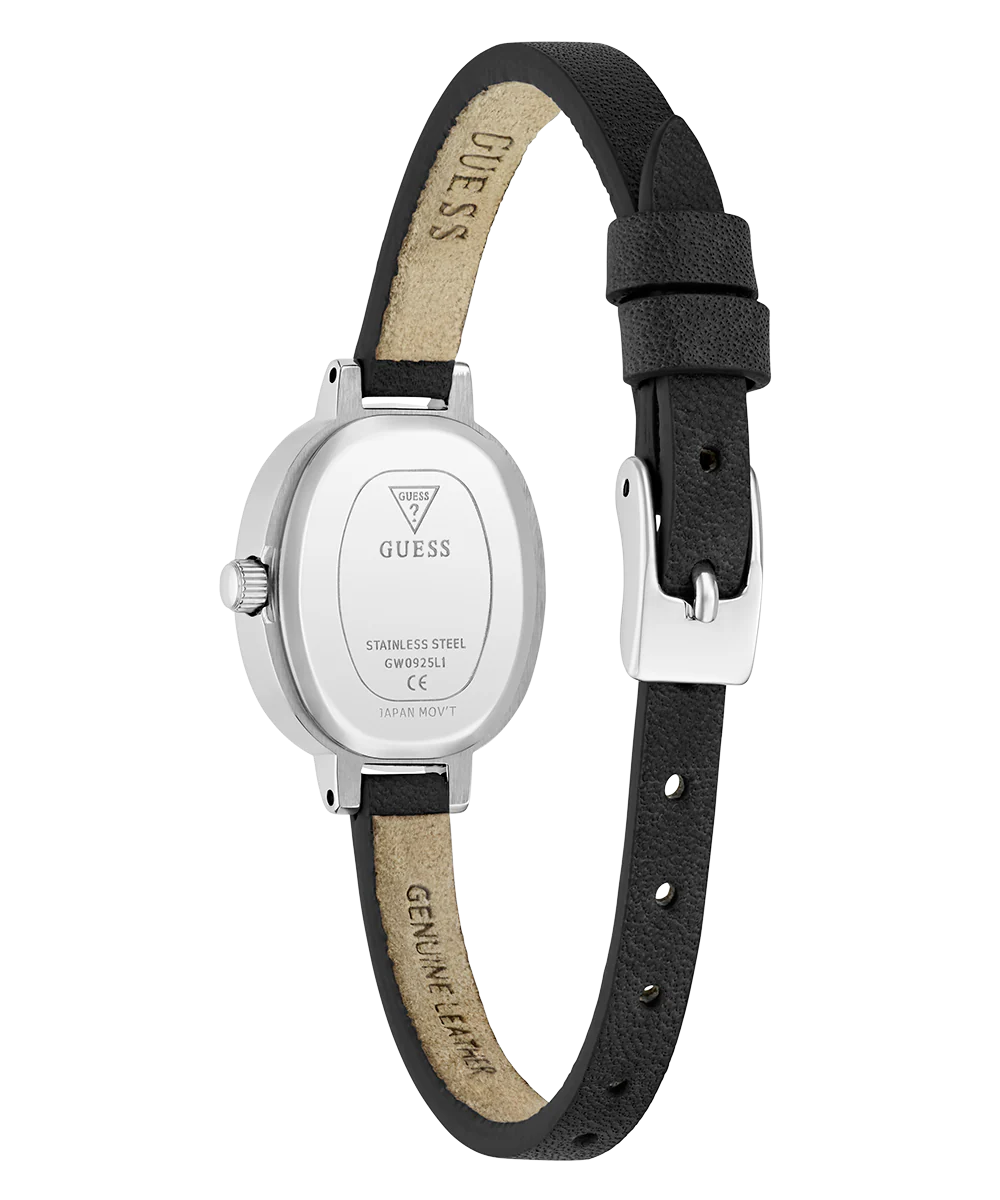 GUESS Ladies Black Silver Tone Analog Watch - Image 7