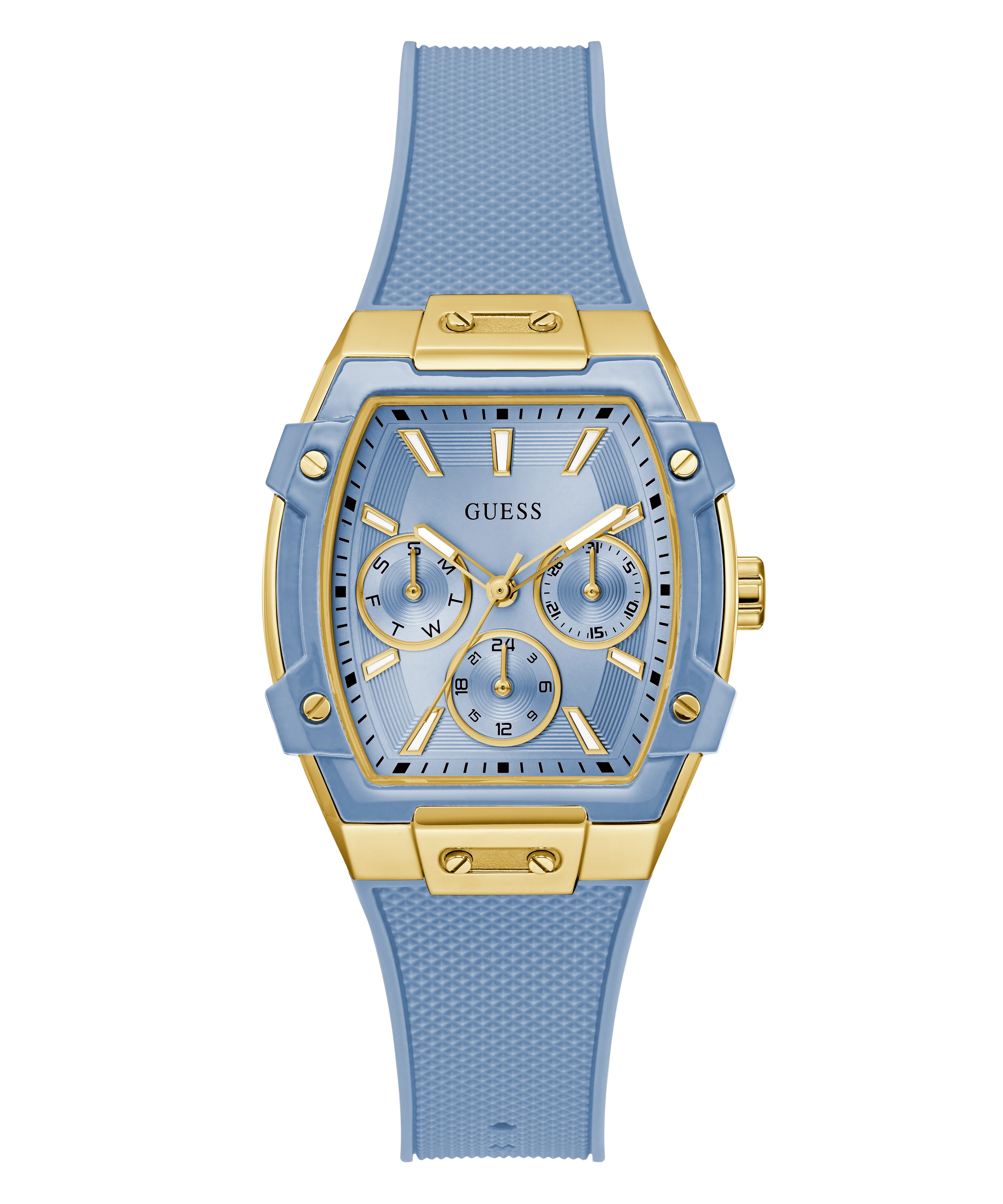 GUESS Ladies Blue Gold Tone Multi-function Watch - Image 3