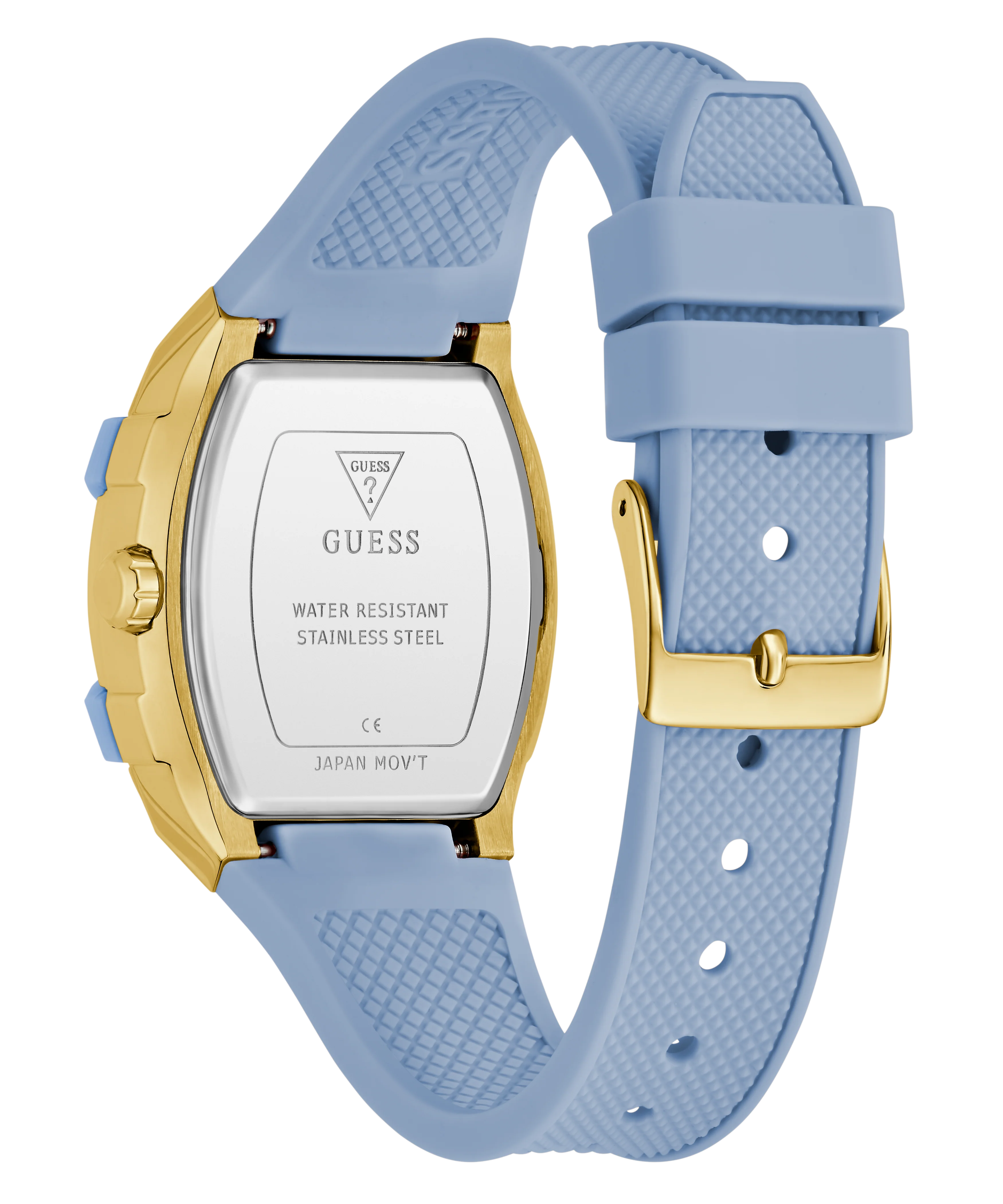 GUESS Ladies Blue Gold Tone Multi-function Watch - Image 4