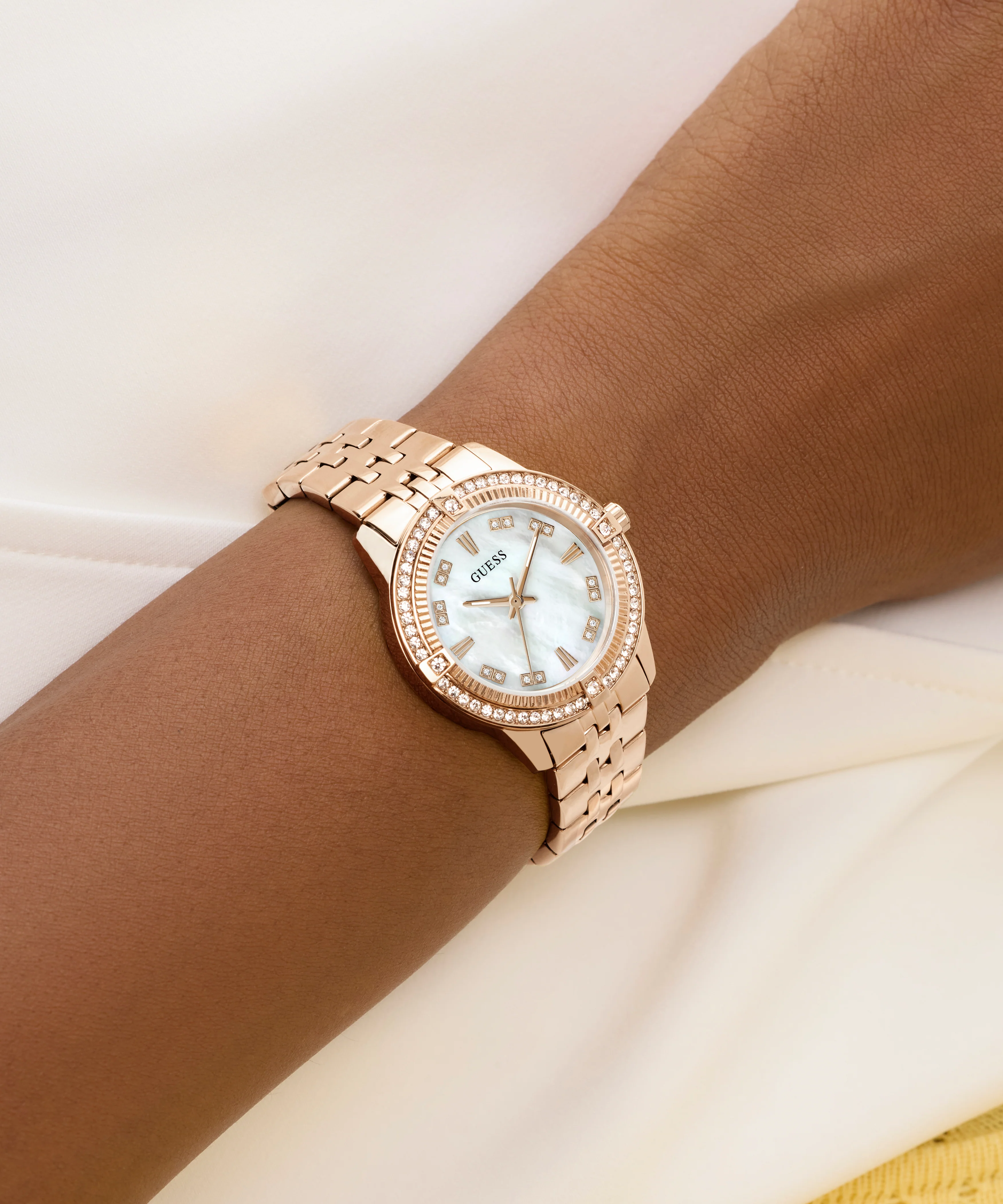 GUESS Ladies Colette Rose Gold Tone Analog Watch - Image 5