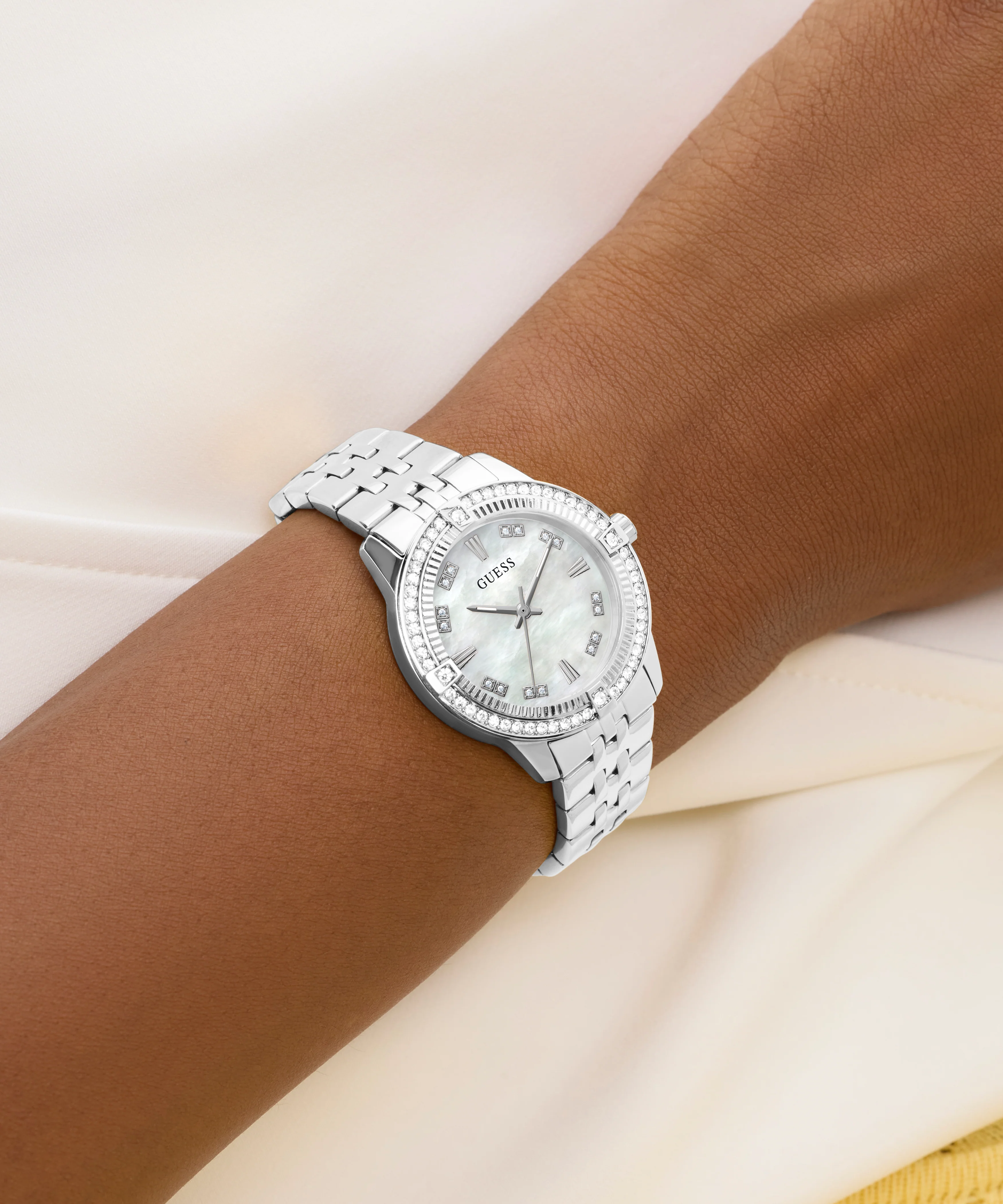 GUESS Ladies Colette Silver Tone Analog Watch - Image 6