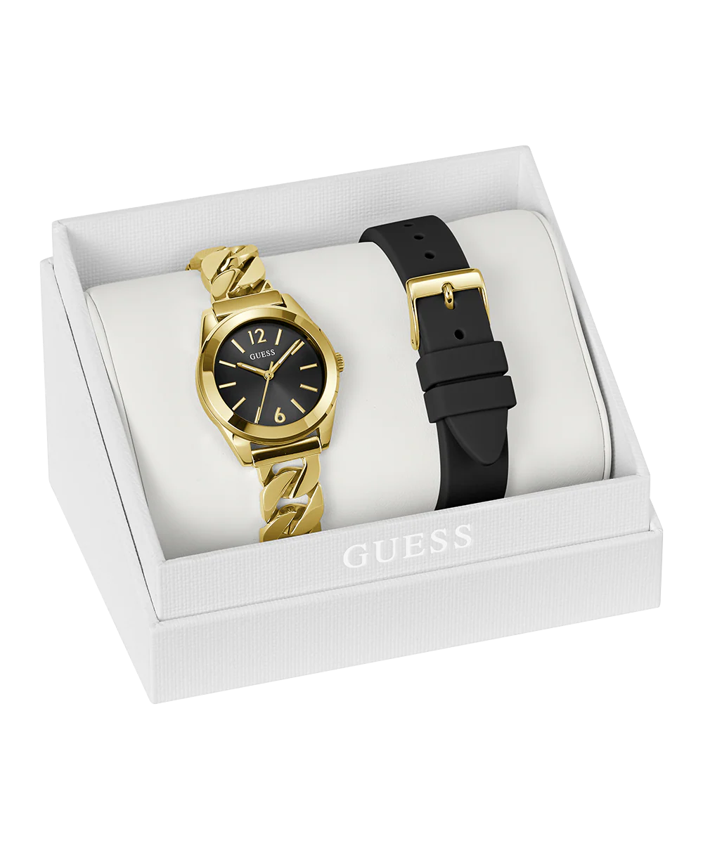 GUESS Ladies Gold Tone Analog Watch Gift Set - Image 5
