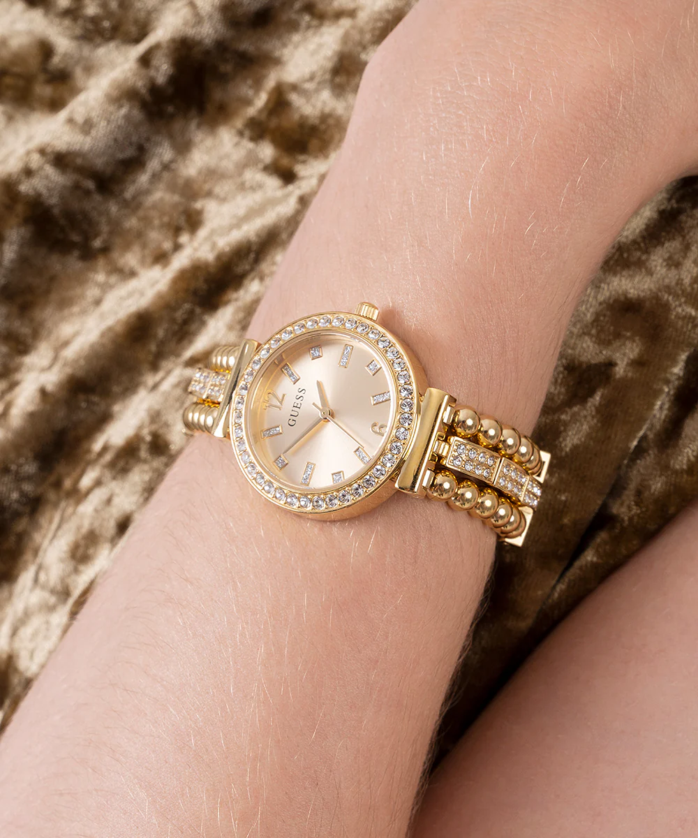 GUESS Ladies Gold Tone Analog Watch - Image 5