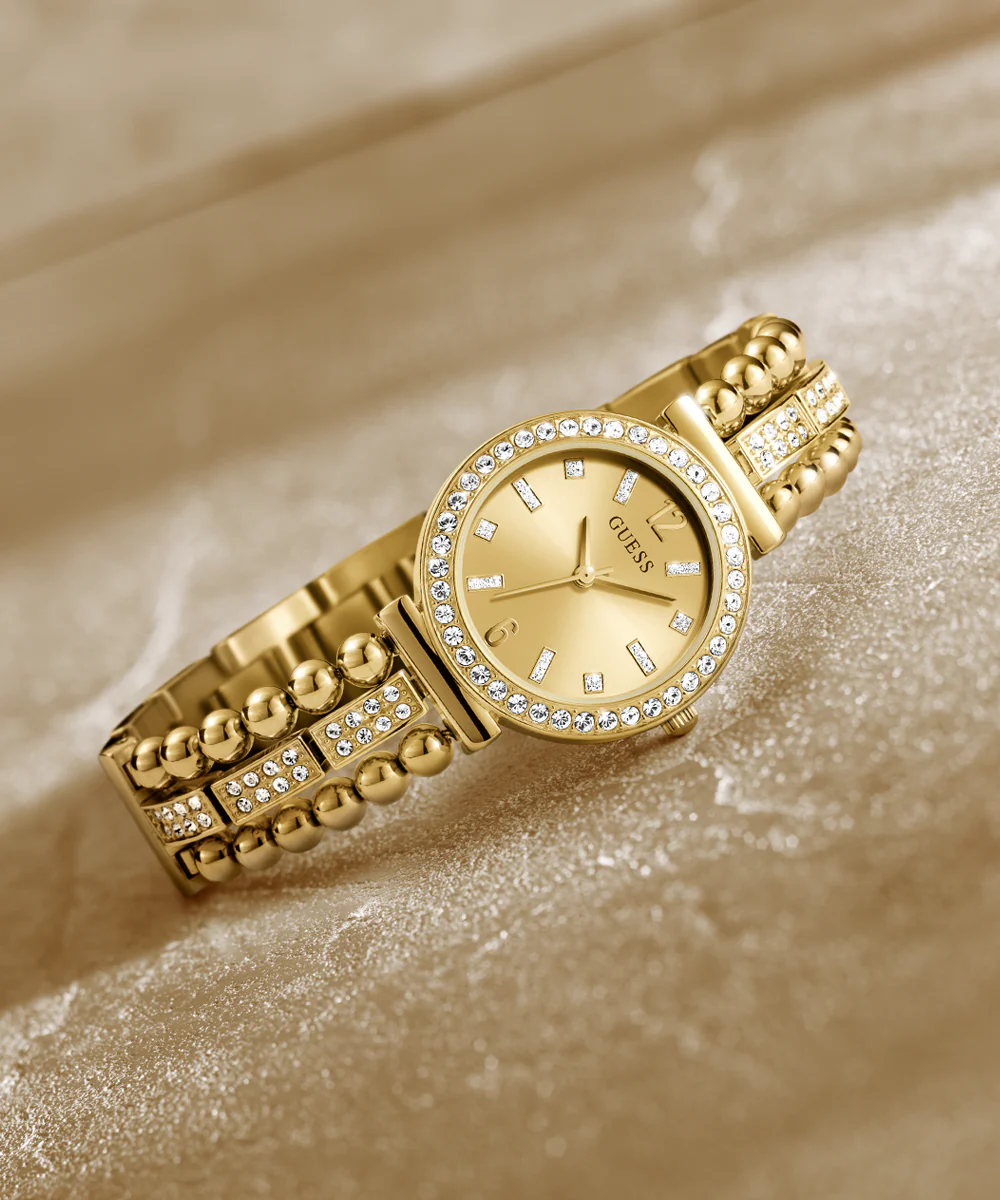 GUESS Ladies Gold Tone Analog Watch - Image 6