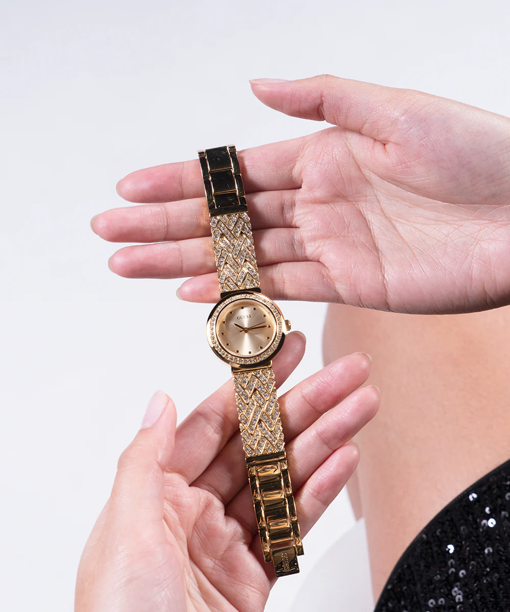 GUESS Ladies Gold Tone Analog Watch - Image 6