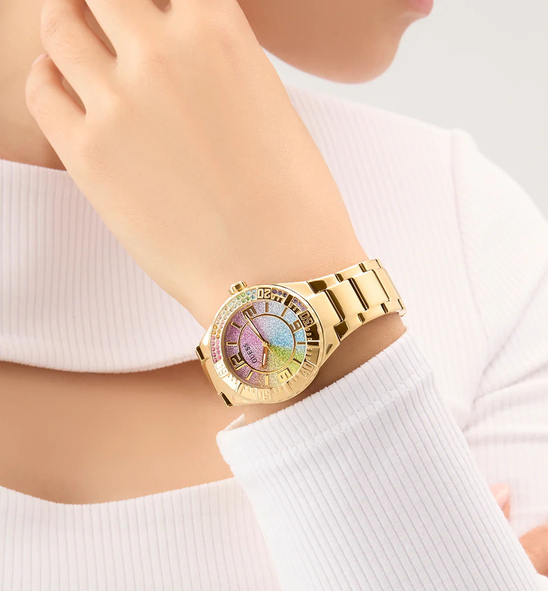 GUESS Ladies Gold Tone Multi-function Watch - Image 5