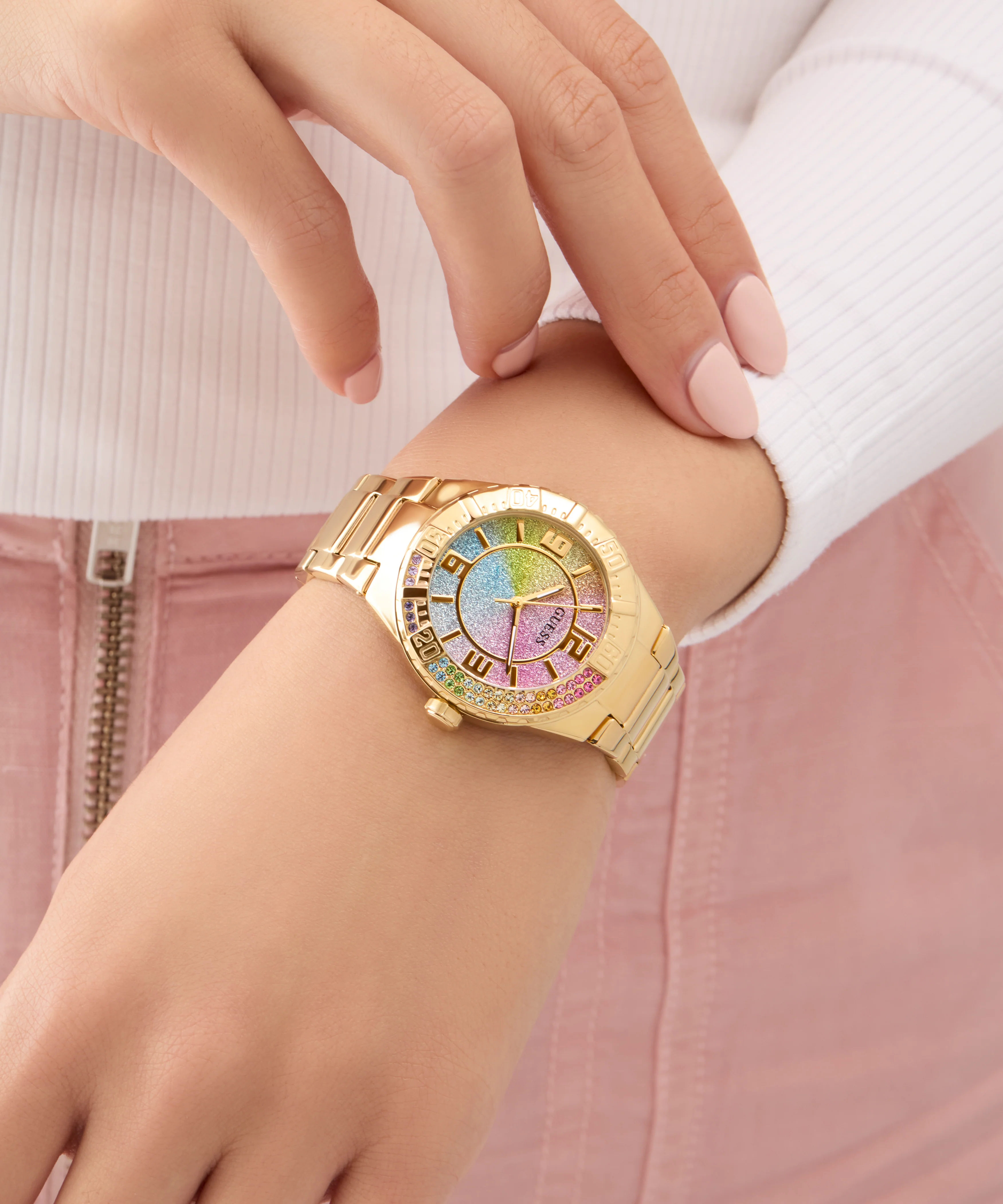 GUESS Ladies Gold Tone Multi-function Watch - Image 6