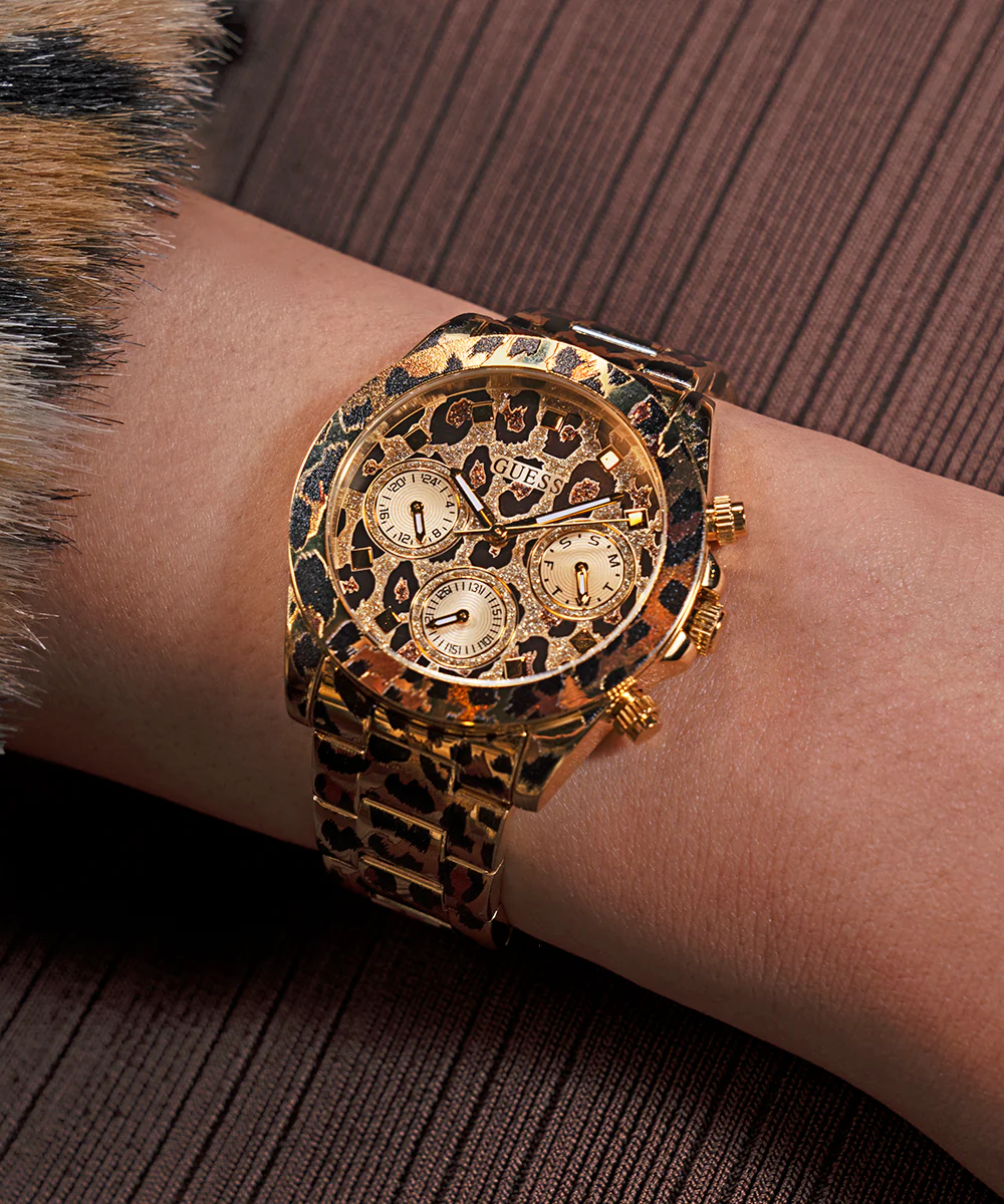 GUESS Ladies Leopard Multi-function Watch - Image 6