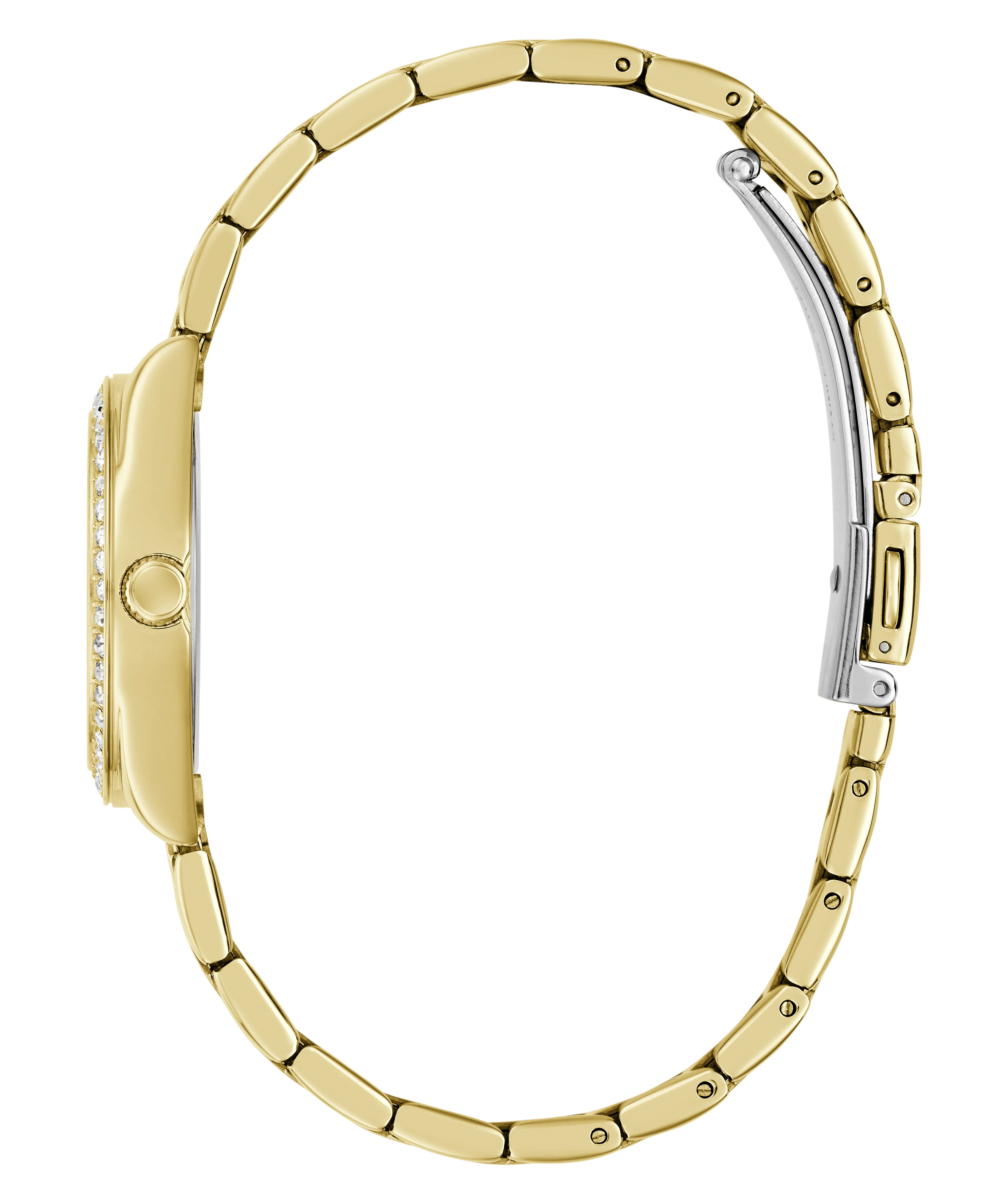 GUESS Ladies Mini Luna Gold Tone Analog Watch - Image 8