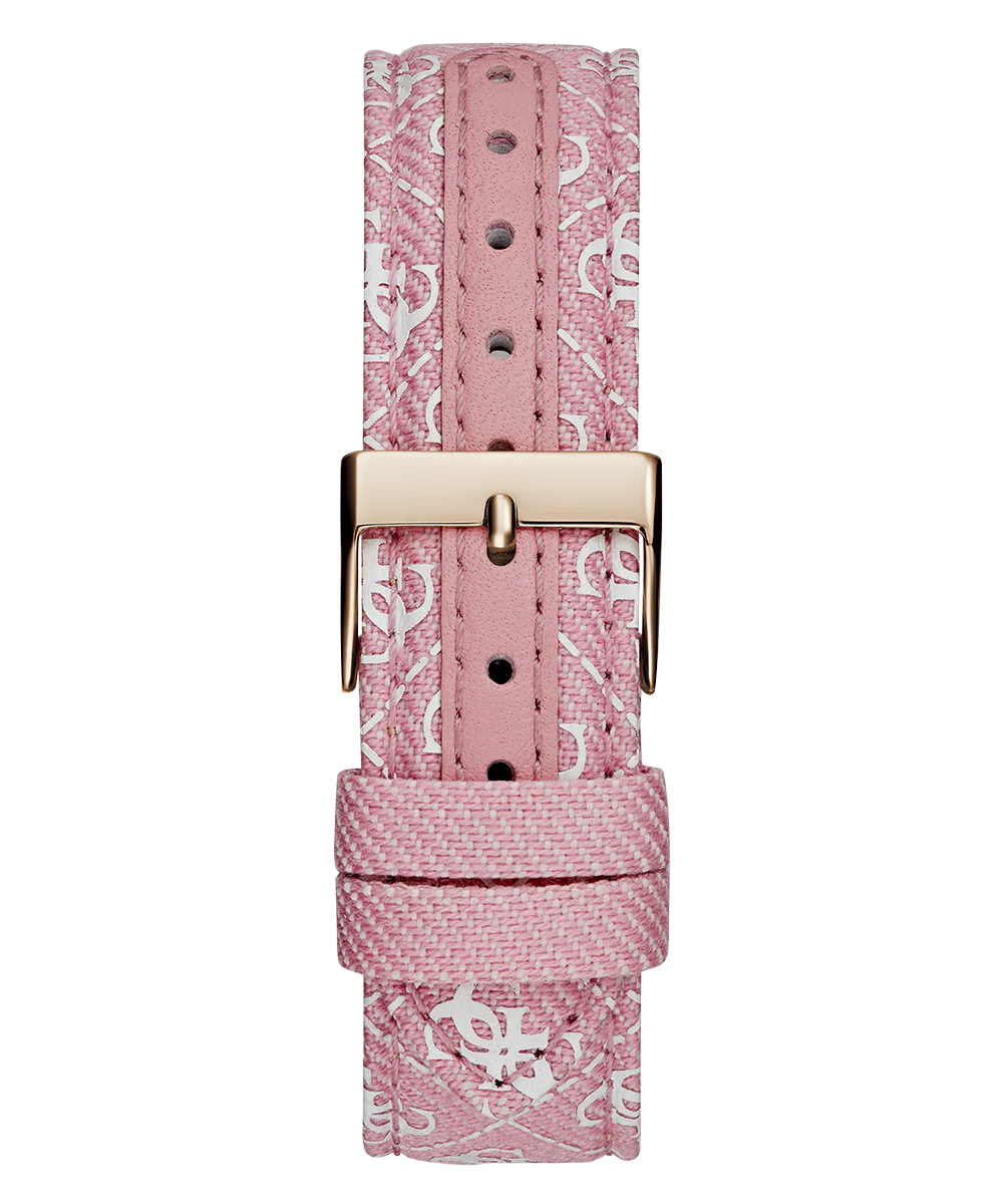 GUESS Ladies Pink Rose Gold Tone Analog Watch - Image 5