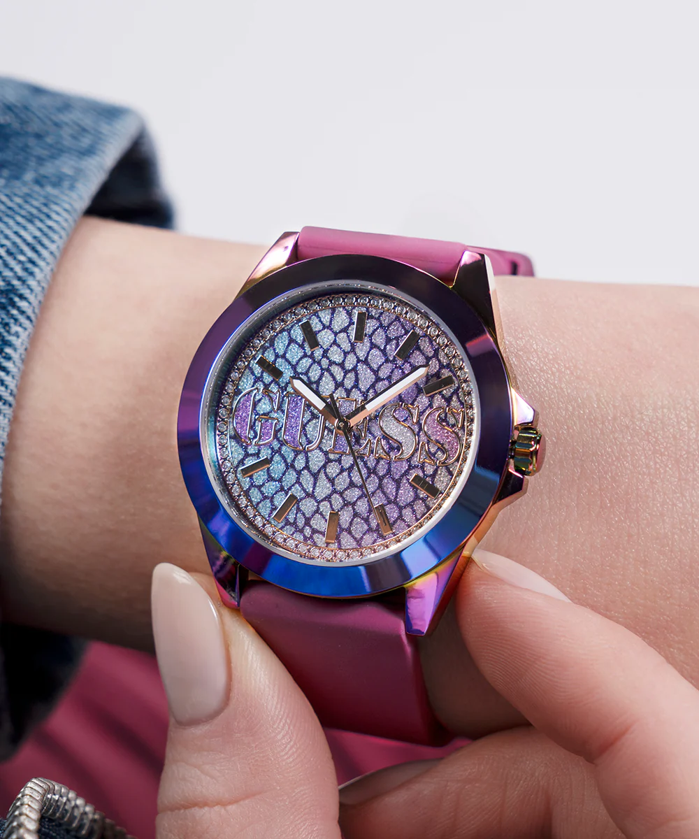 GUESS Ladies Purple Iridescent Analog Watch - Image 5