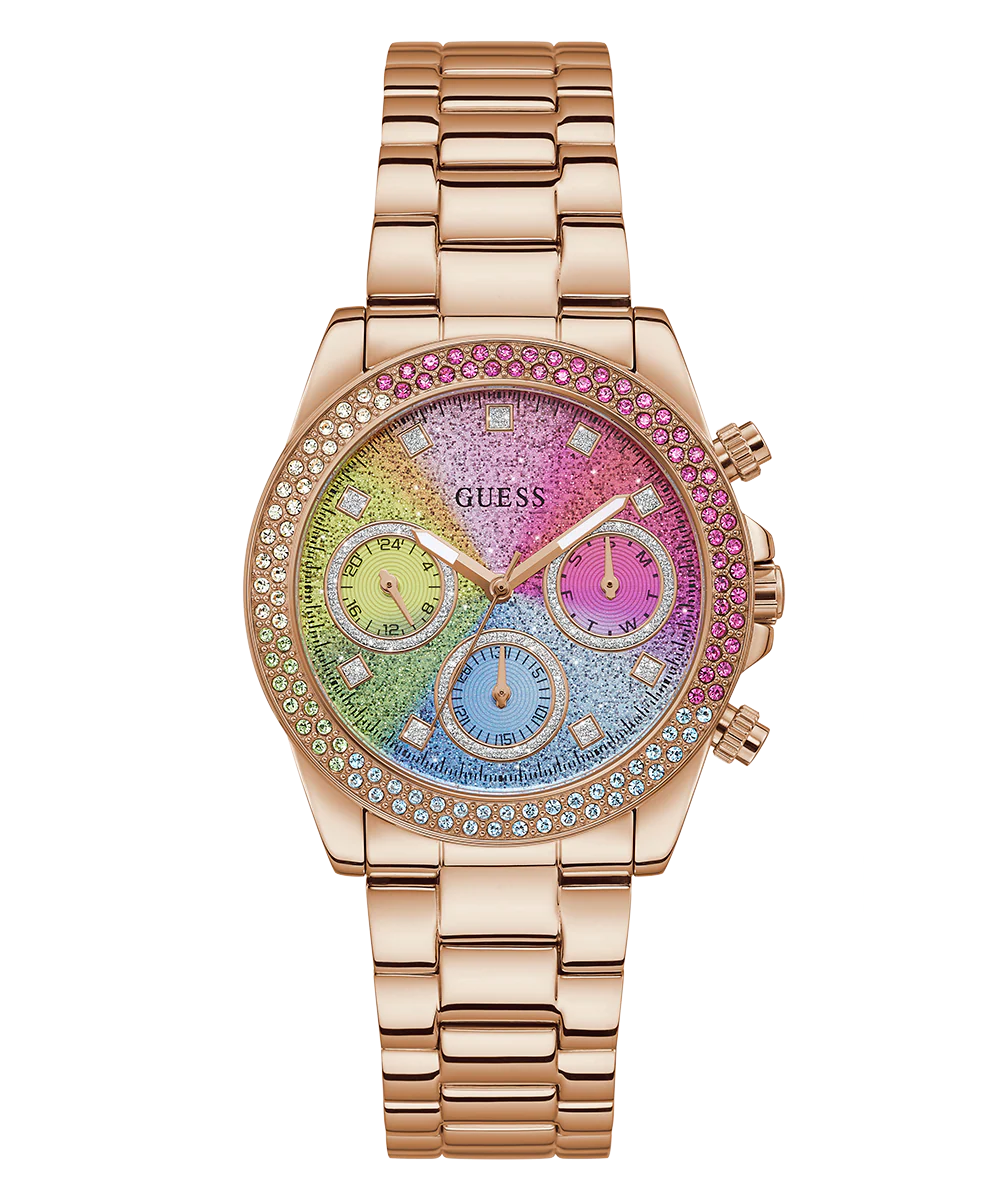 GUESS Ladies Rose Gold Tone Analog Watch - Image 5