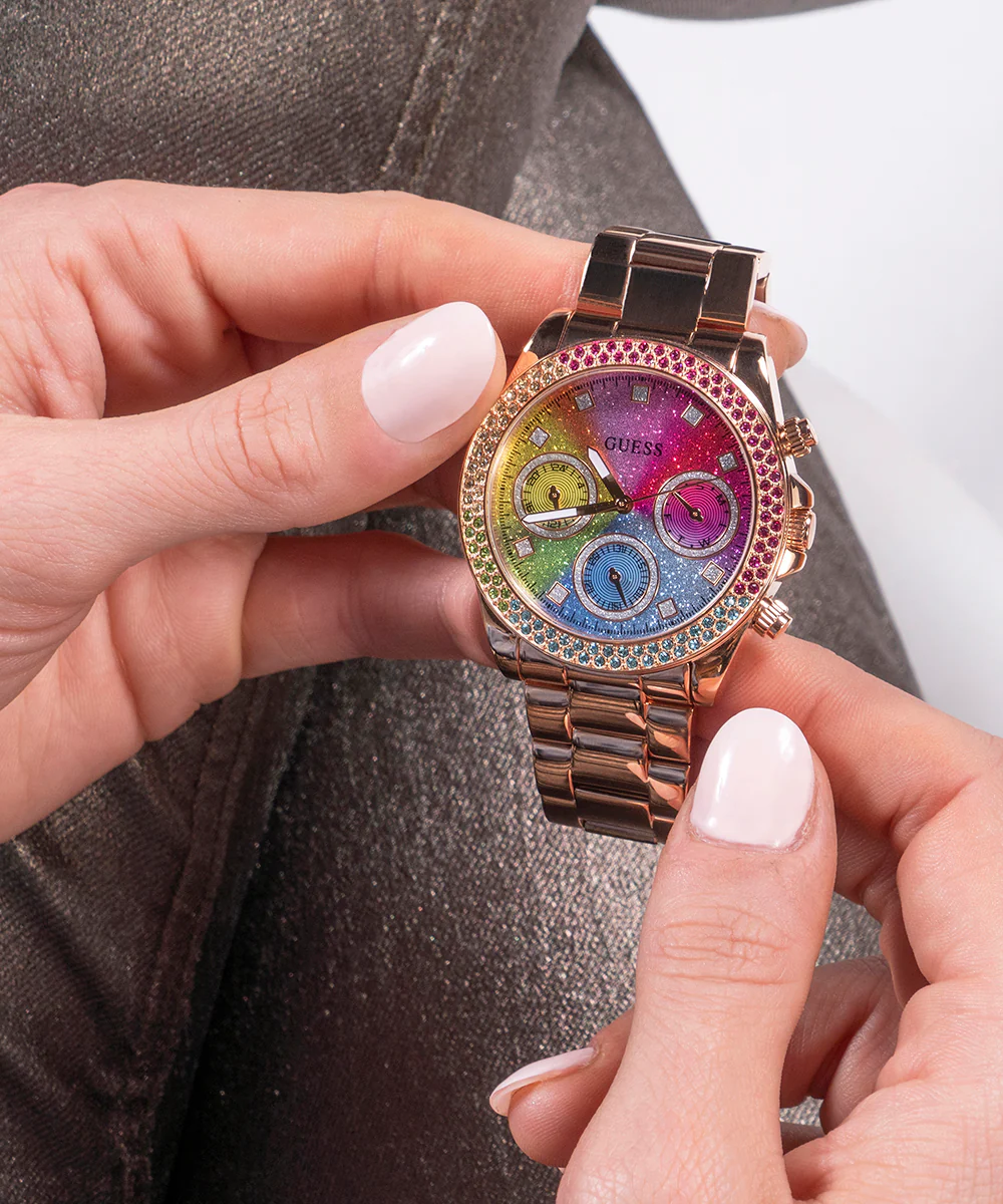 GUESS Ladies Rose Gold Tone Analog Watch - Image 6