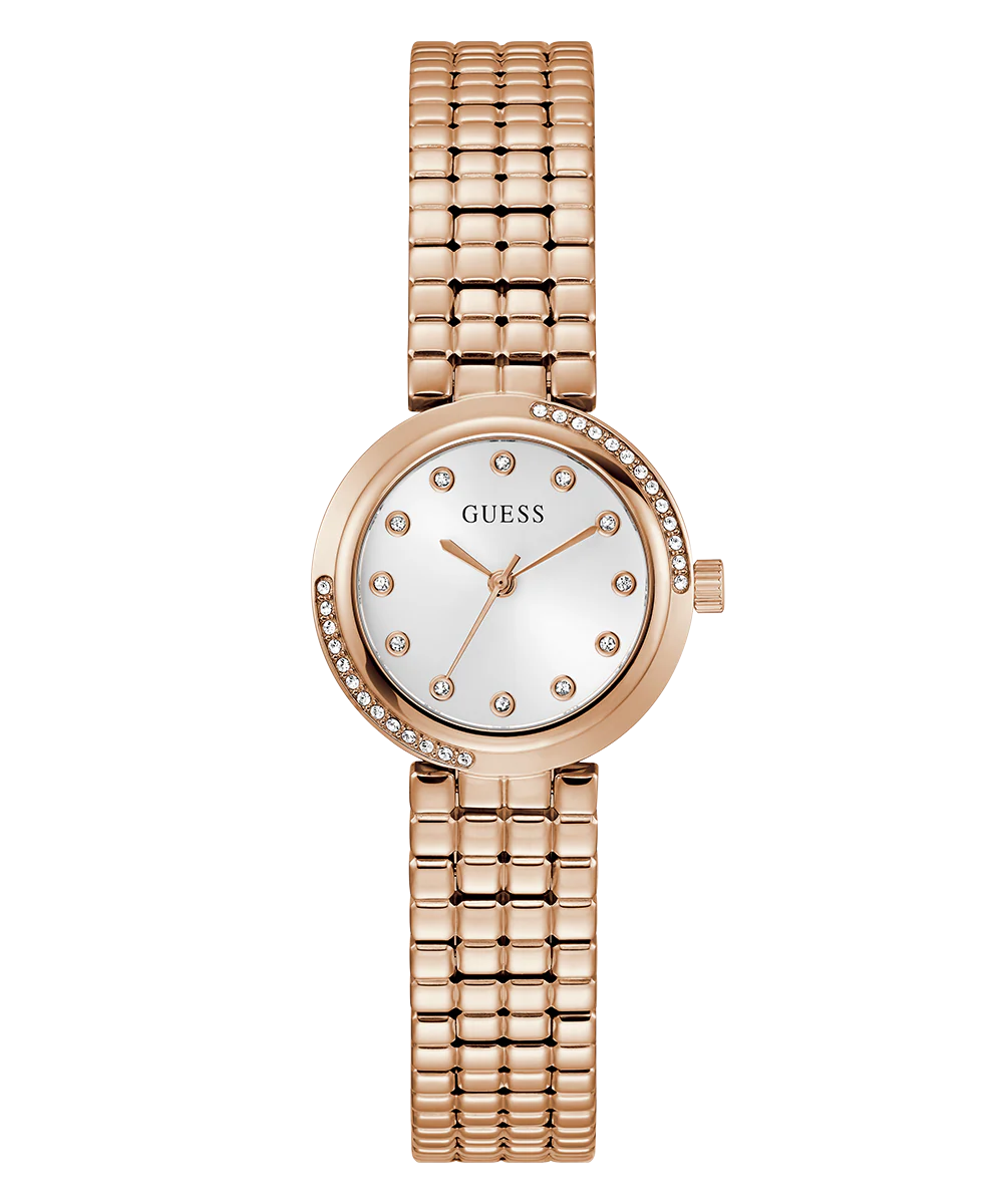 GUESS Ladies Rose Gold Tone Analog Watch - Image 4