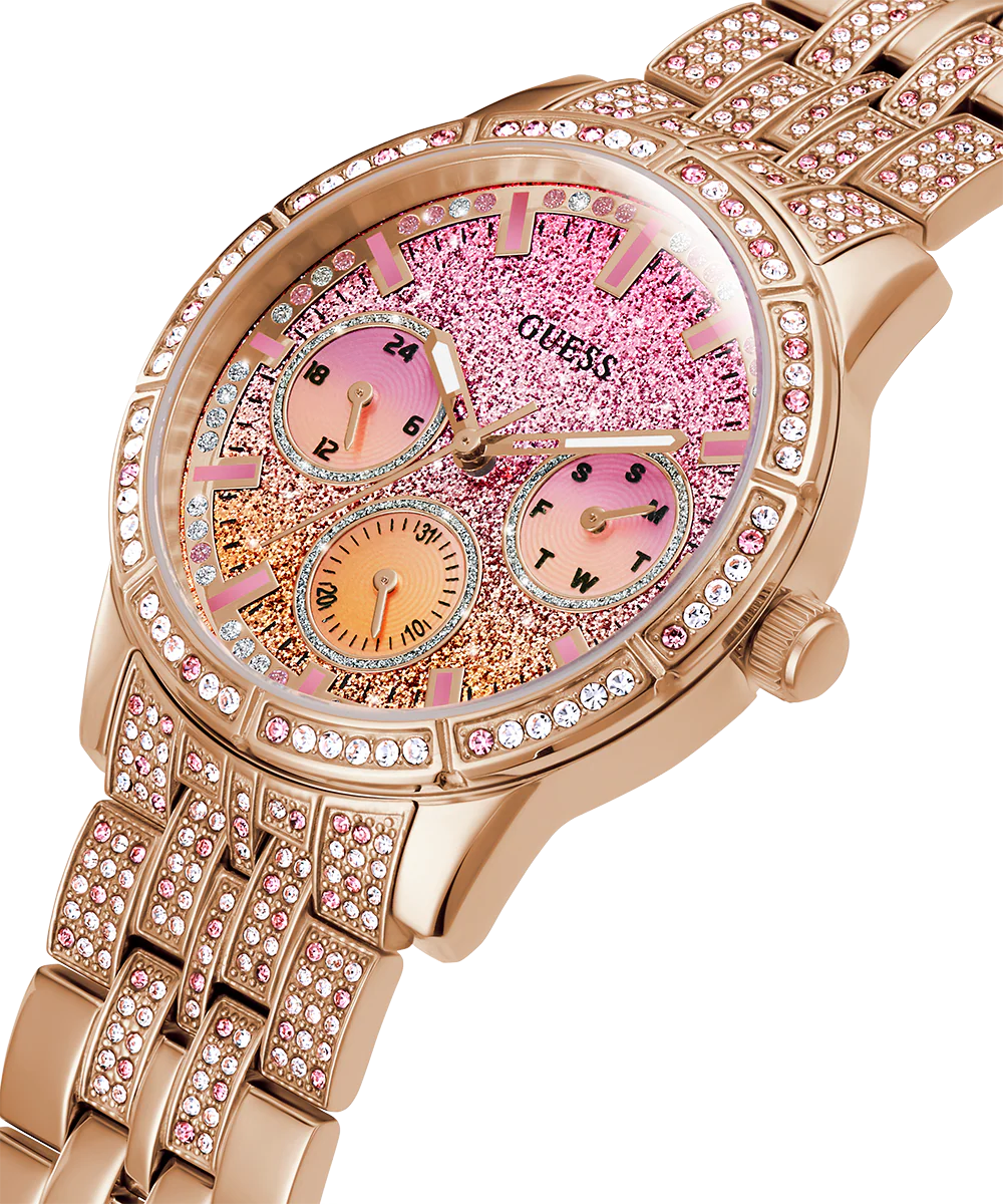 GUESS Ladies Rose Gold Tone Multi-function Watch - Image 3