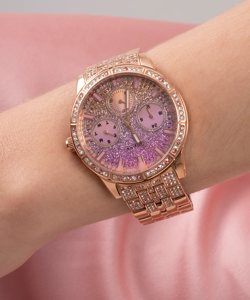 GUESS Ladies Rose Gold Tone Multi-function Watch - Image 4