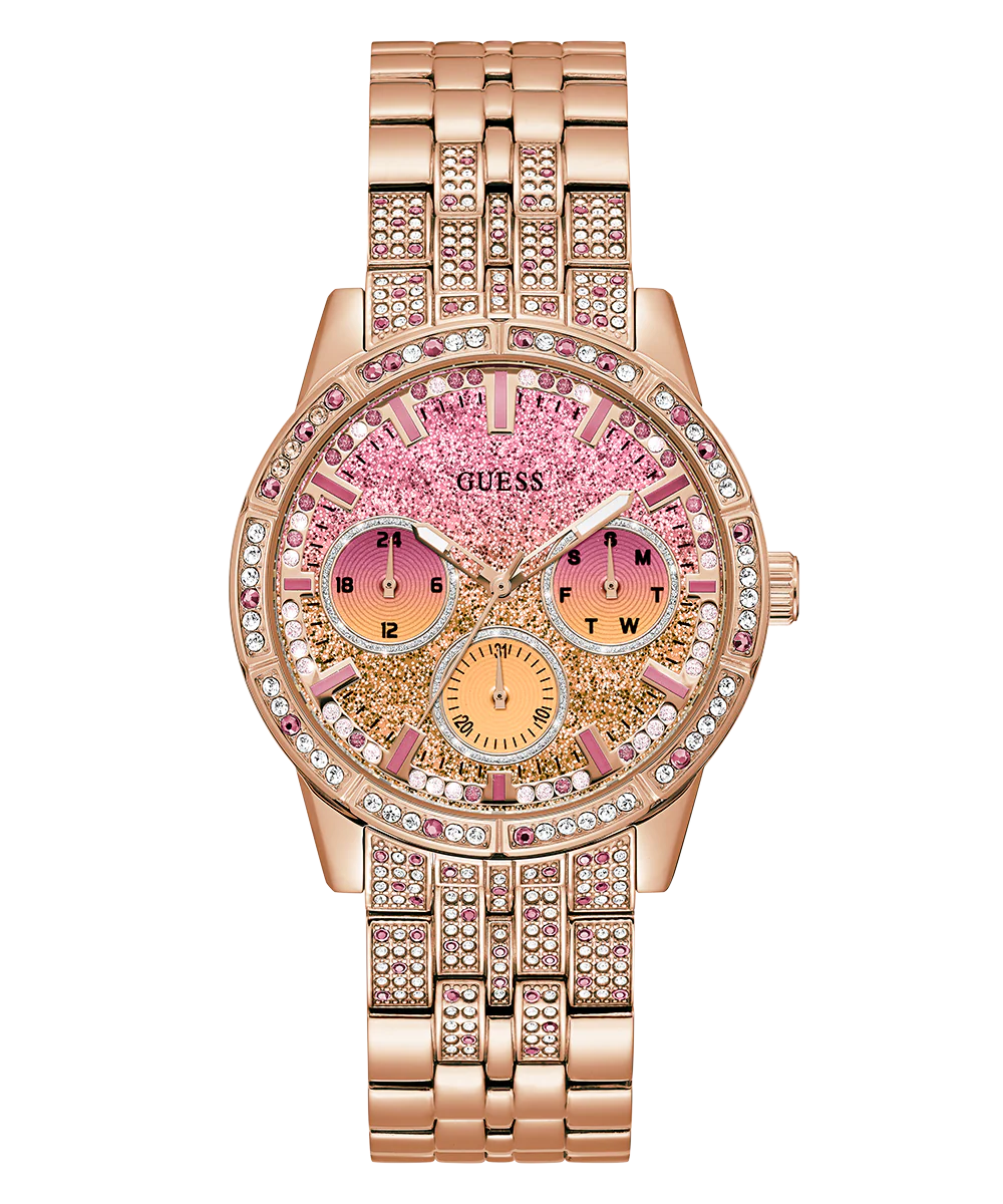 GUESS Ladies Rose Gold Tone Multi-function Watch - Image 6