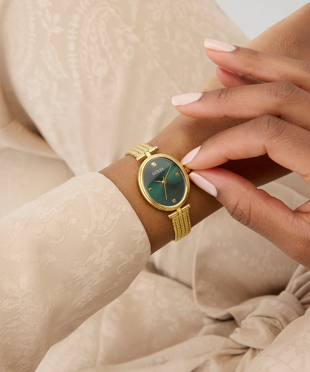 GUESS Ladies Ruby Gold Tone Analog Watch - Image 5