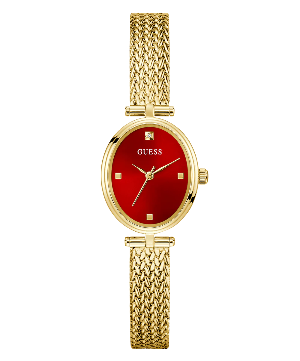 GUESS Ladies Ruby Gold Tone Analog Watch - Image 4