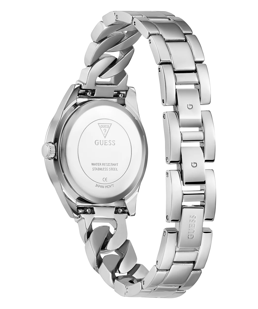 GUESS Ladies Silver Tone Analog Watch Gift Set - Image 7