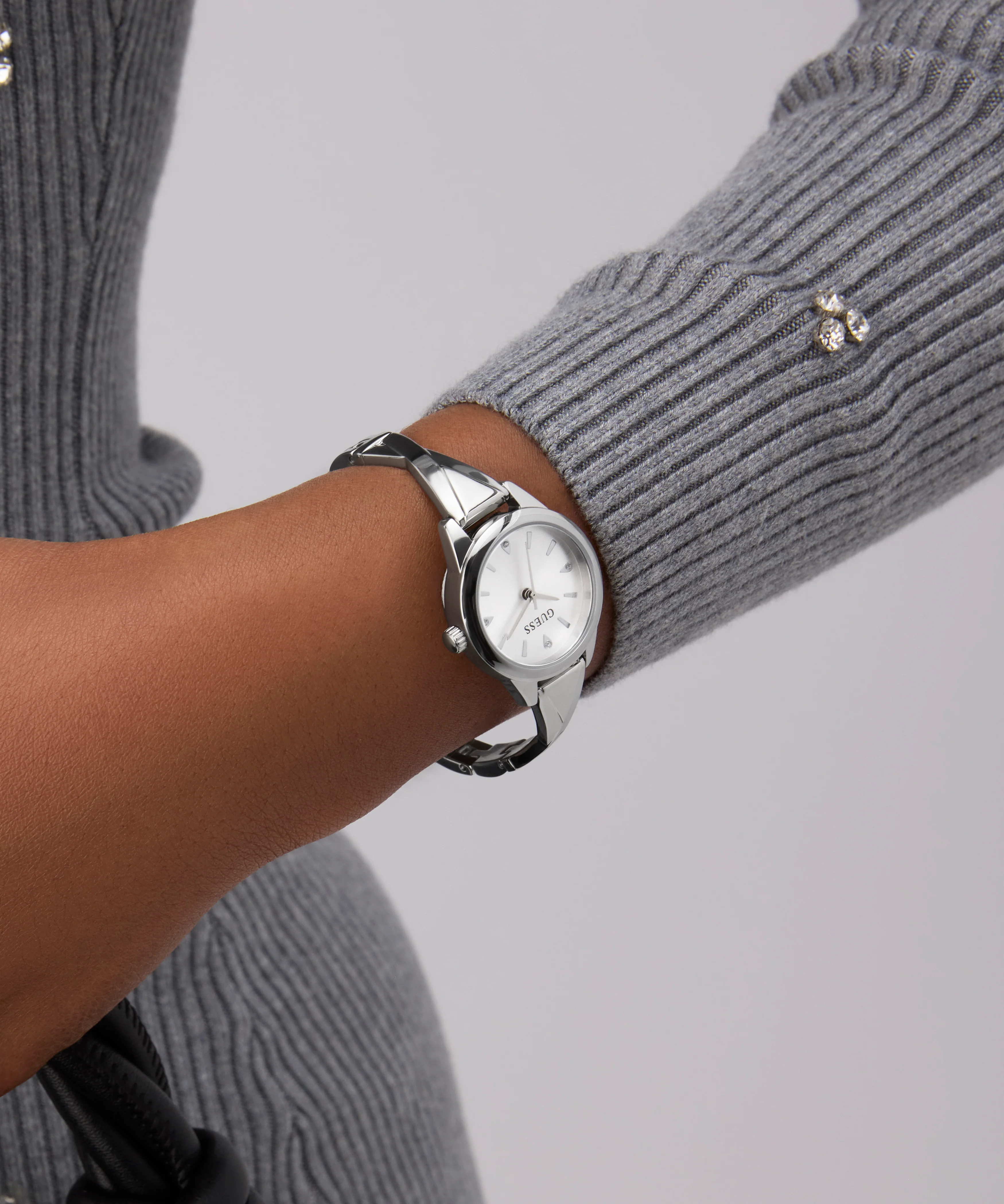 GUESS Ladies Silver Tone Analog Watch Gift Set - Image 6