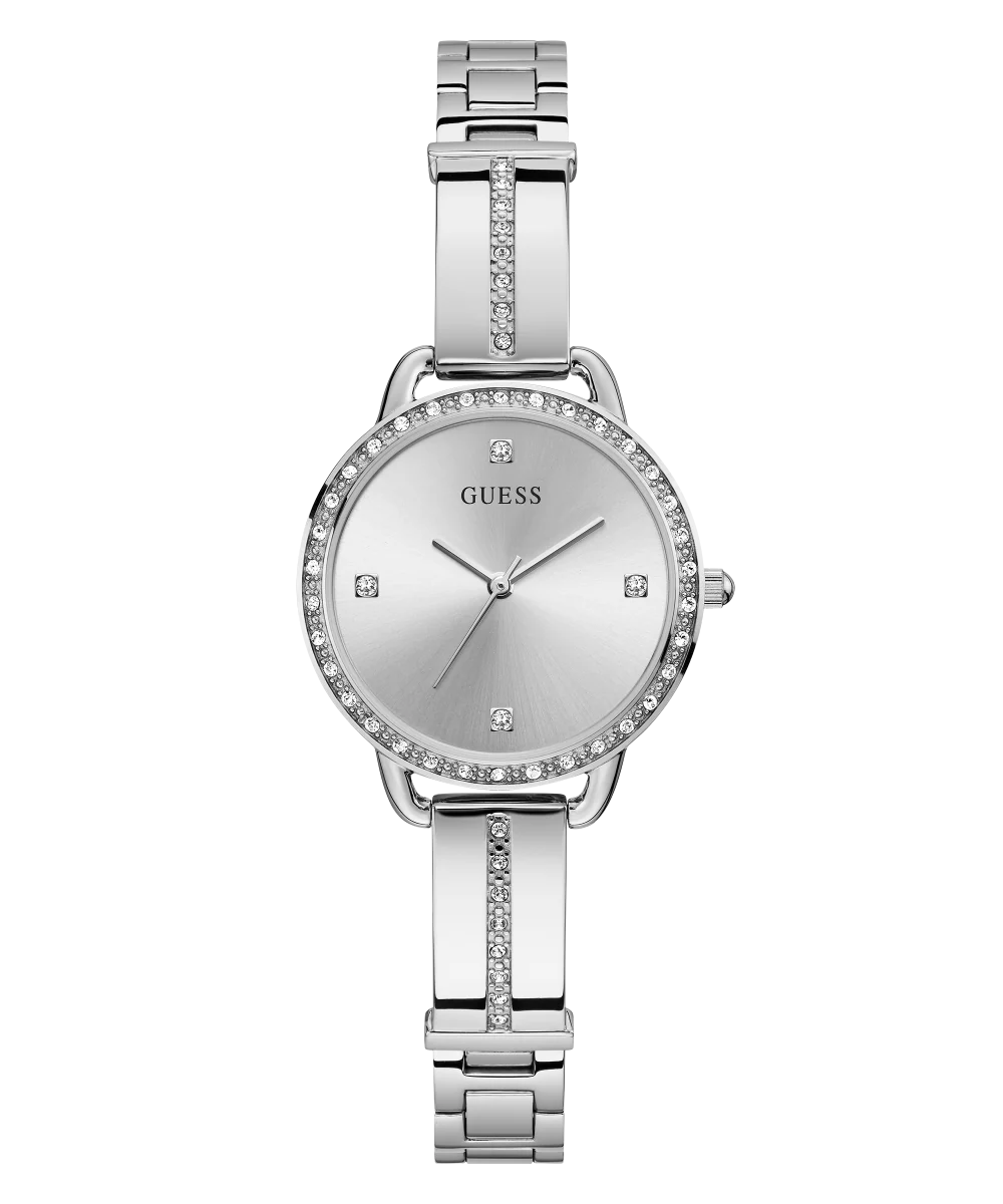 GUESS Ladies Silver Tone Analog Watch - Image 4