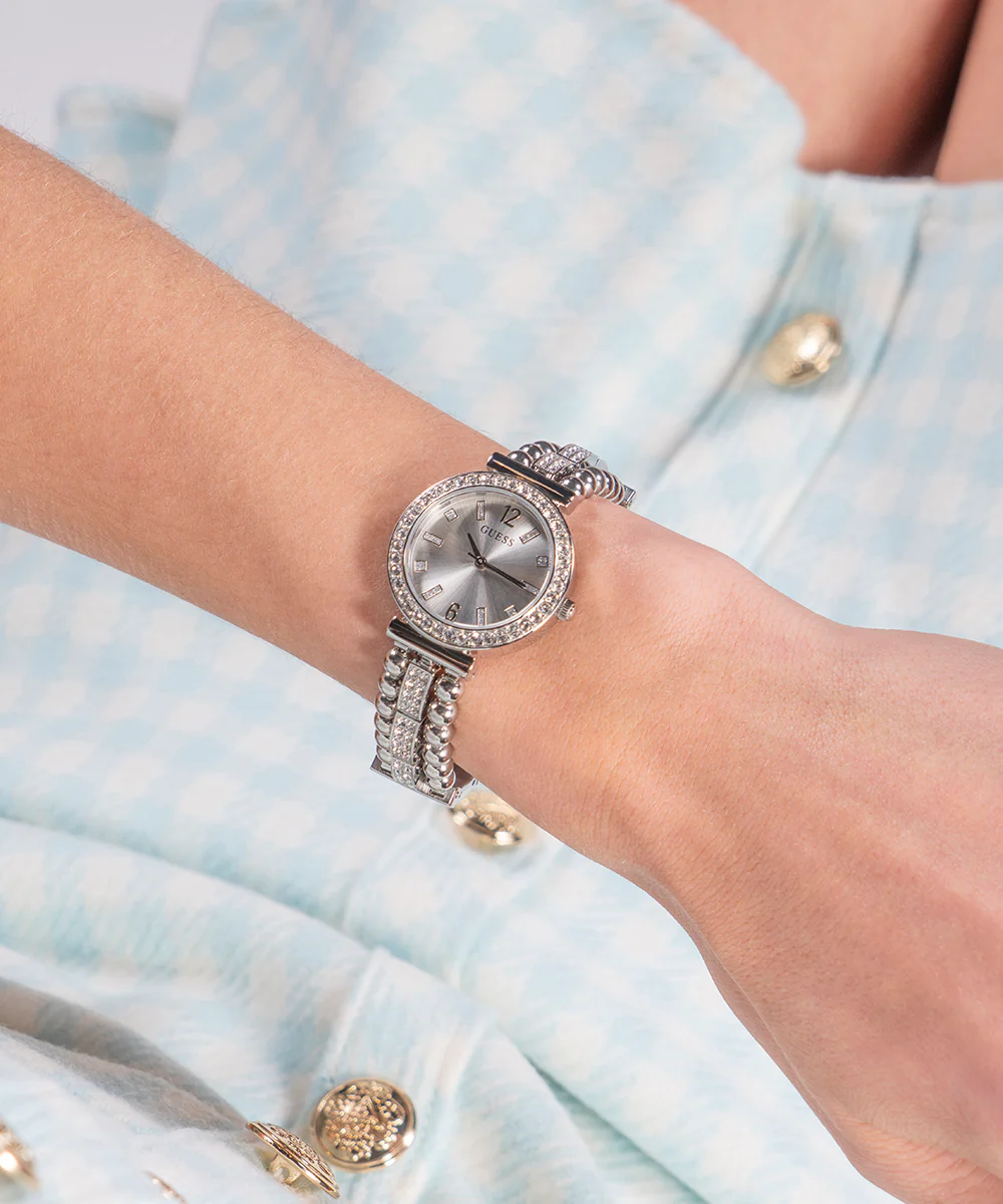 GUESS Ladies Silver Tone Analog Watch - Image 3