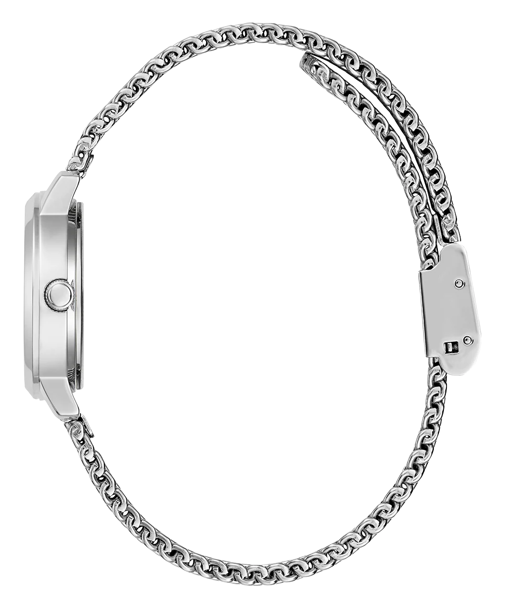 GUESS Ladies Silver Tone Analog Watch - Image 4