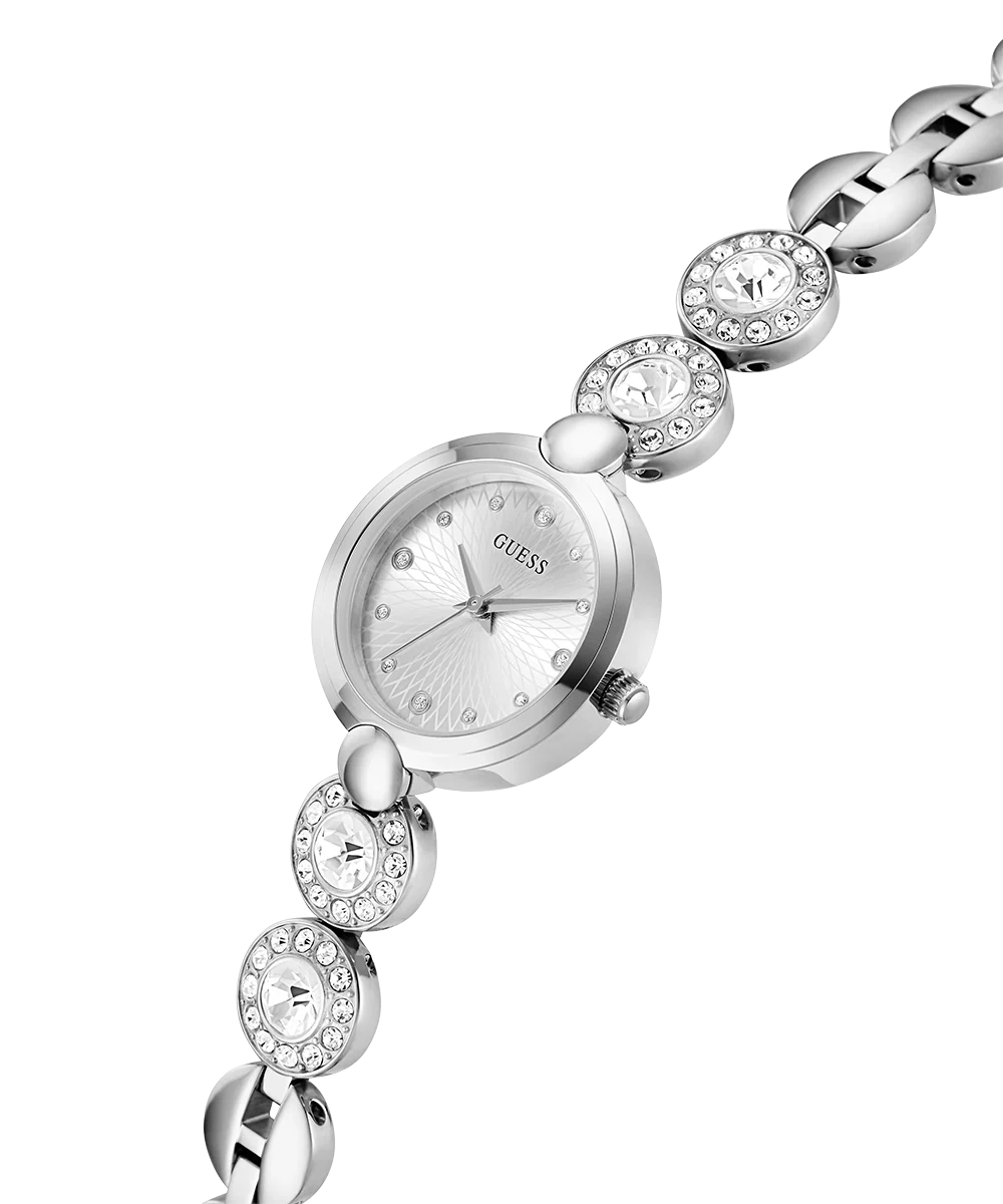 GUESS Ladies Silver Tone Analog Watch - Image 3