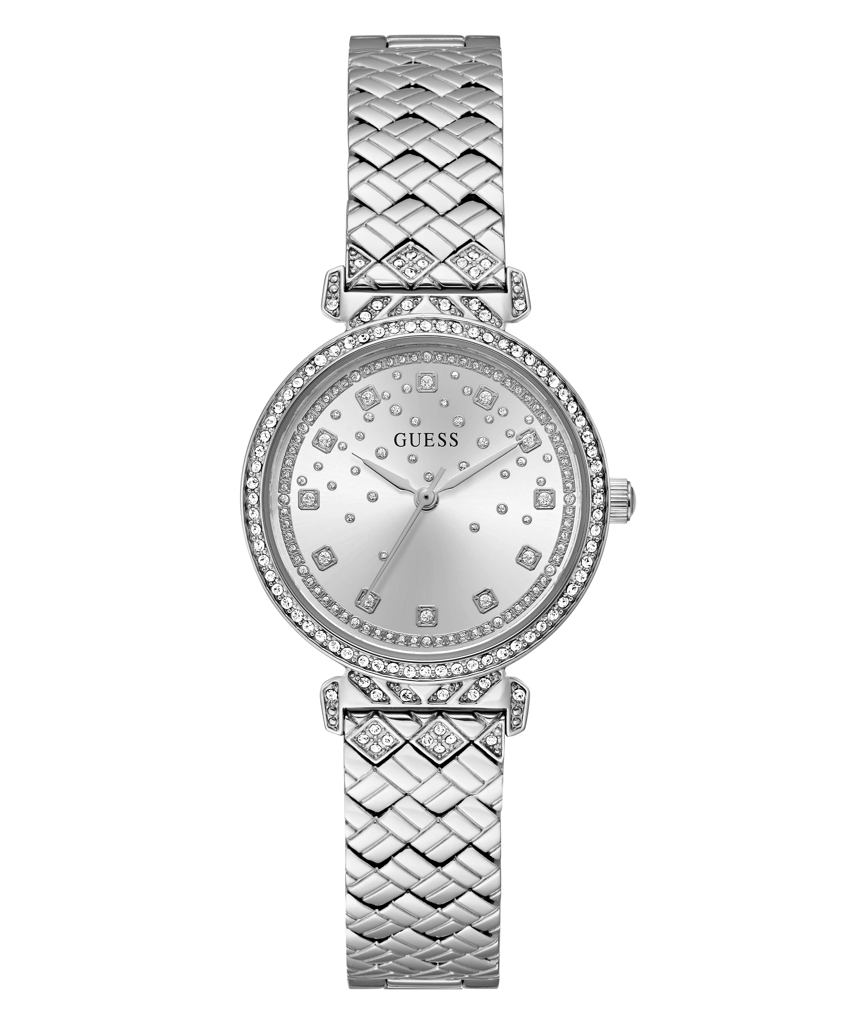 GUESS Ladies Silver Tone Analog Watch - Image 4