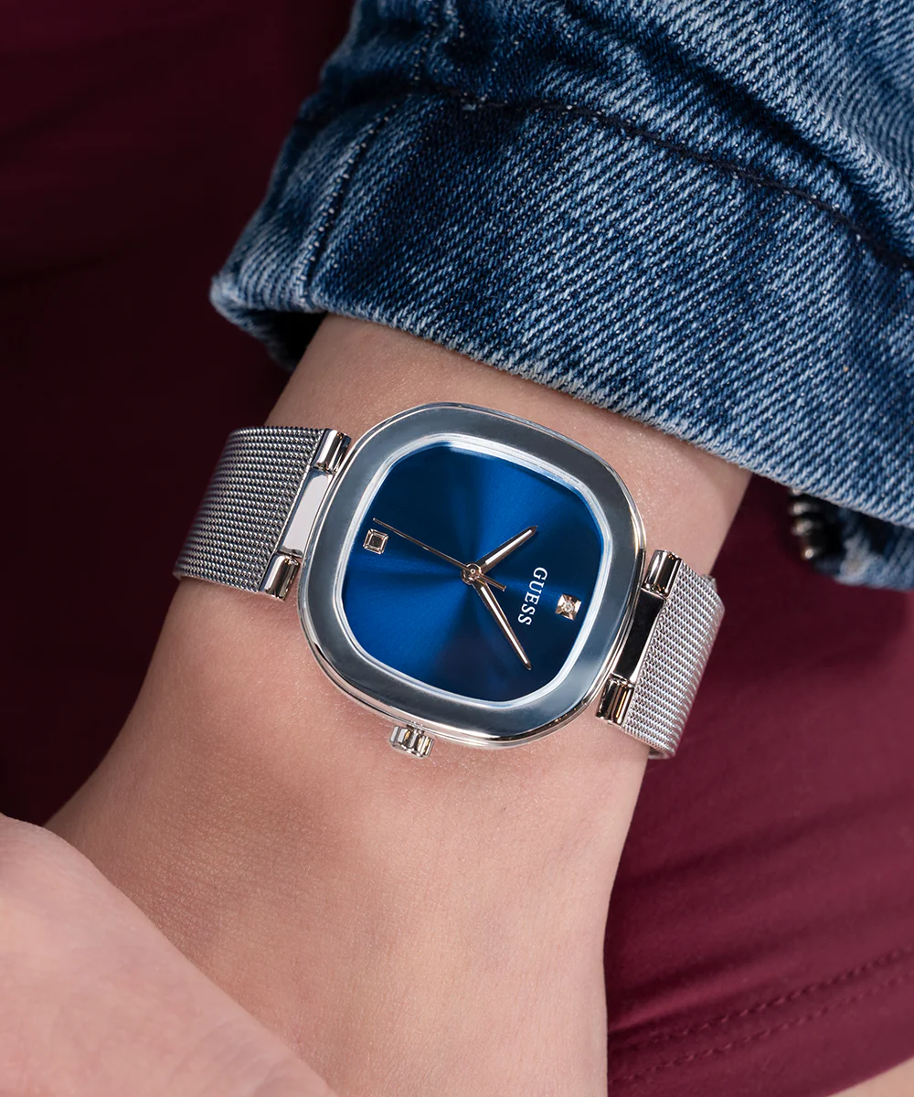 GUESS Ladies Silver Tone Analog Watch - Image 3