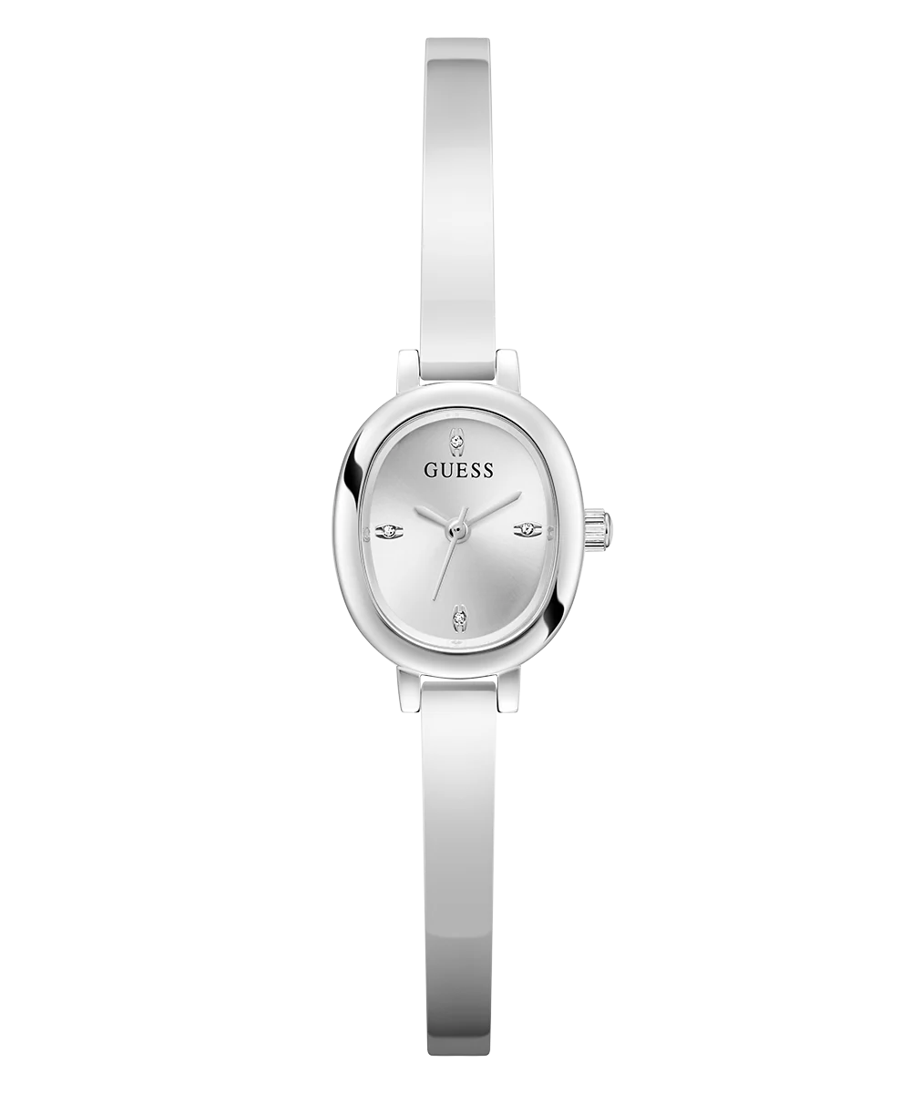 GUESS Ladies Silver Tone Analog Watch - Image 6