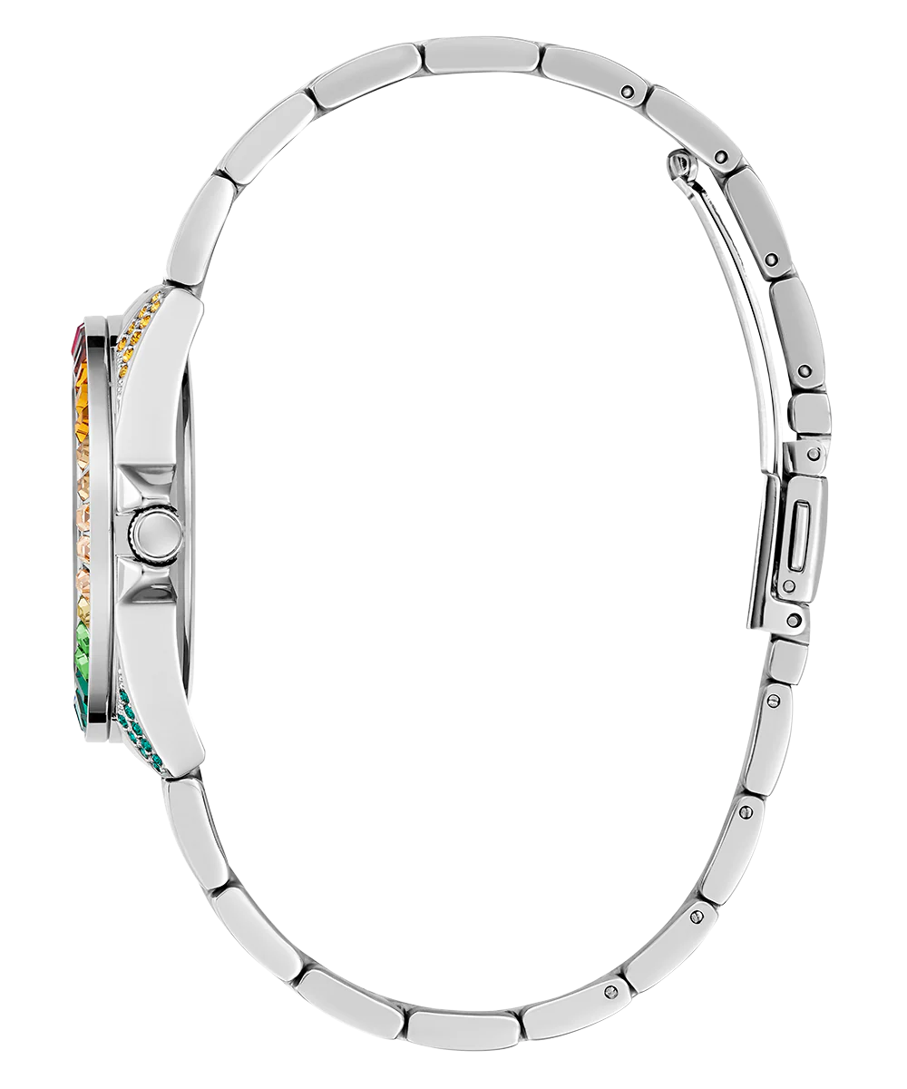 GUESS Ladies Silver Tone Day/Date Watch - Image 8