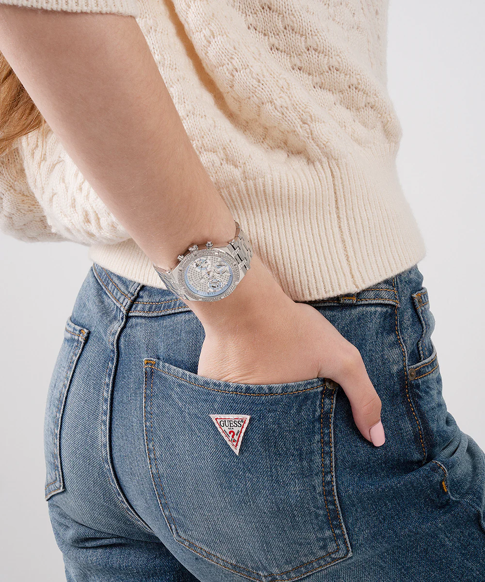 GUESS Ladies Silver Tone Multi-function Watch - Image 3