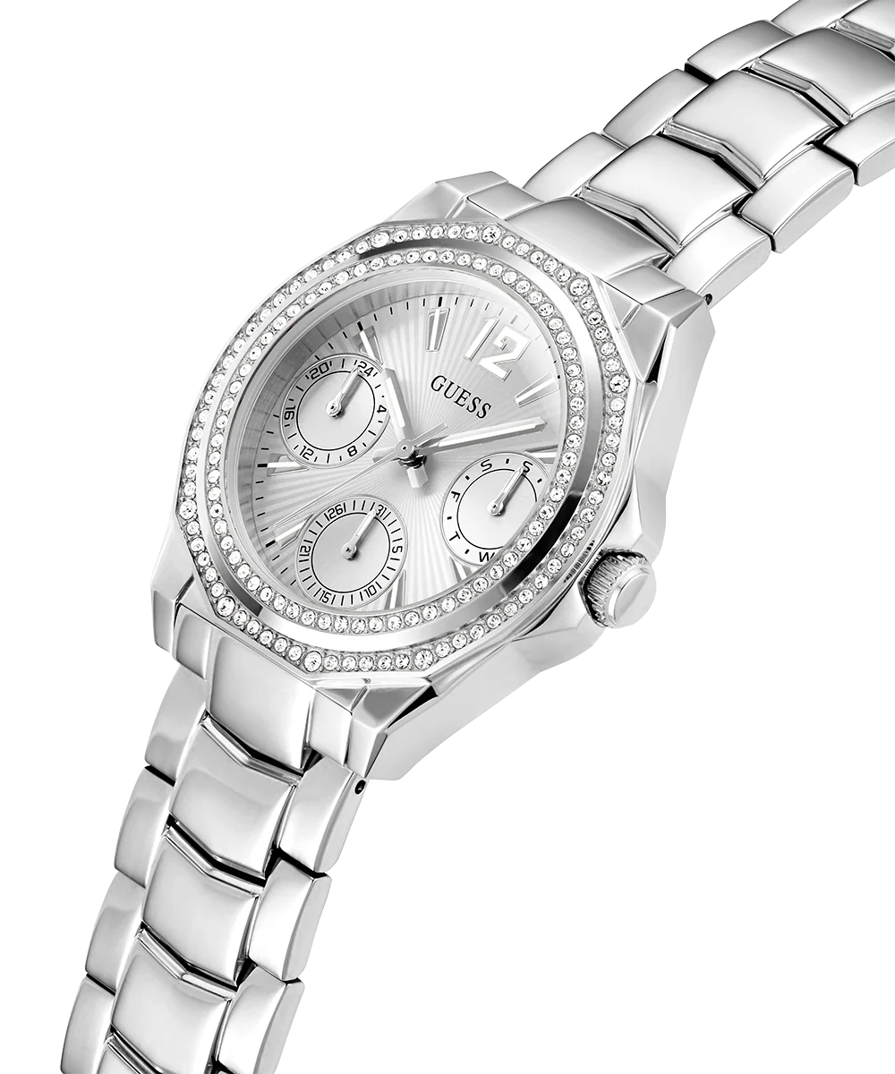 GUESS Ladies Silver Tone Multi-function Watch - Image 3