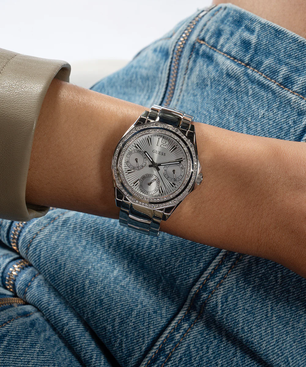 GUESS Ladies Silver Tone Multi-function Watch - Image 4