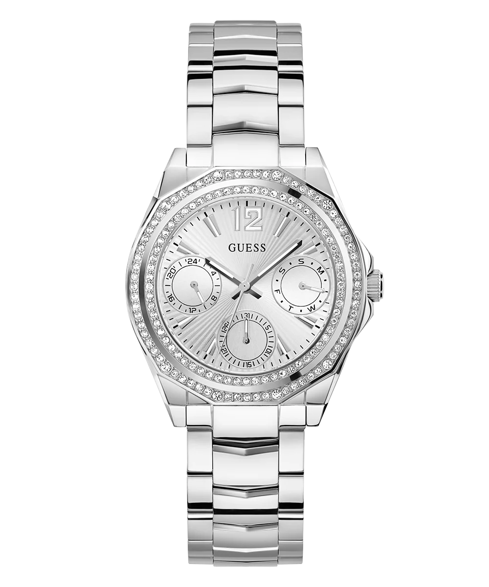 GUESS Ladies Silver Tone Multi-function Watch - Image 6