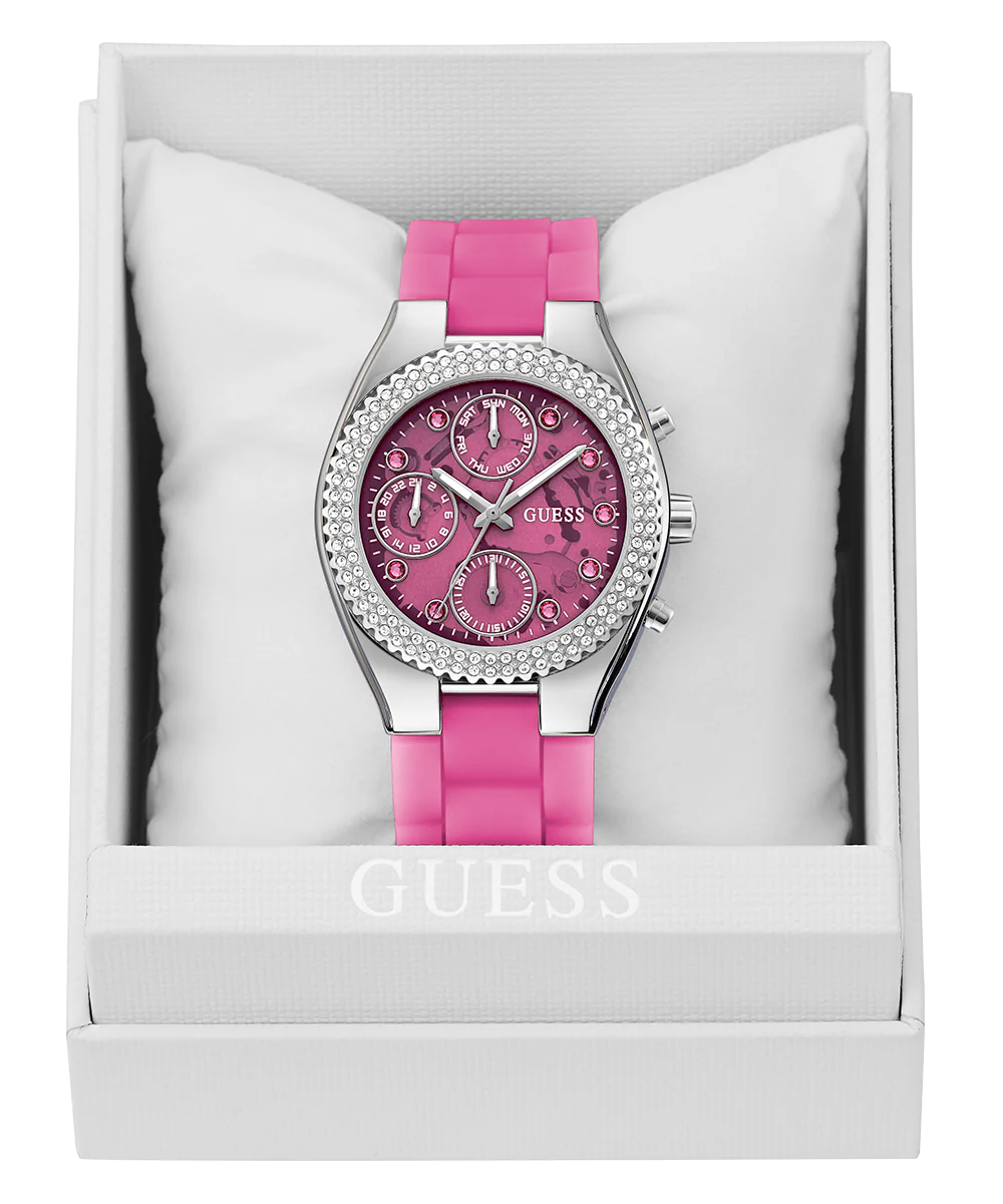 GUESS Ladies Sparkling Pink Limited Edition Watch - Image 11