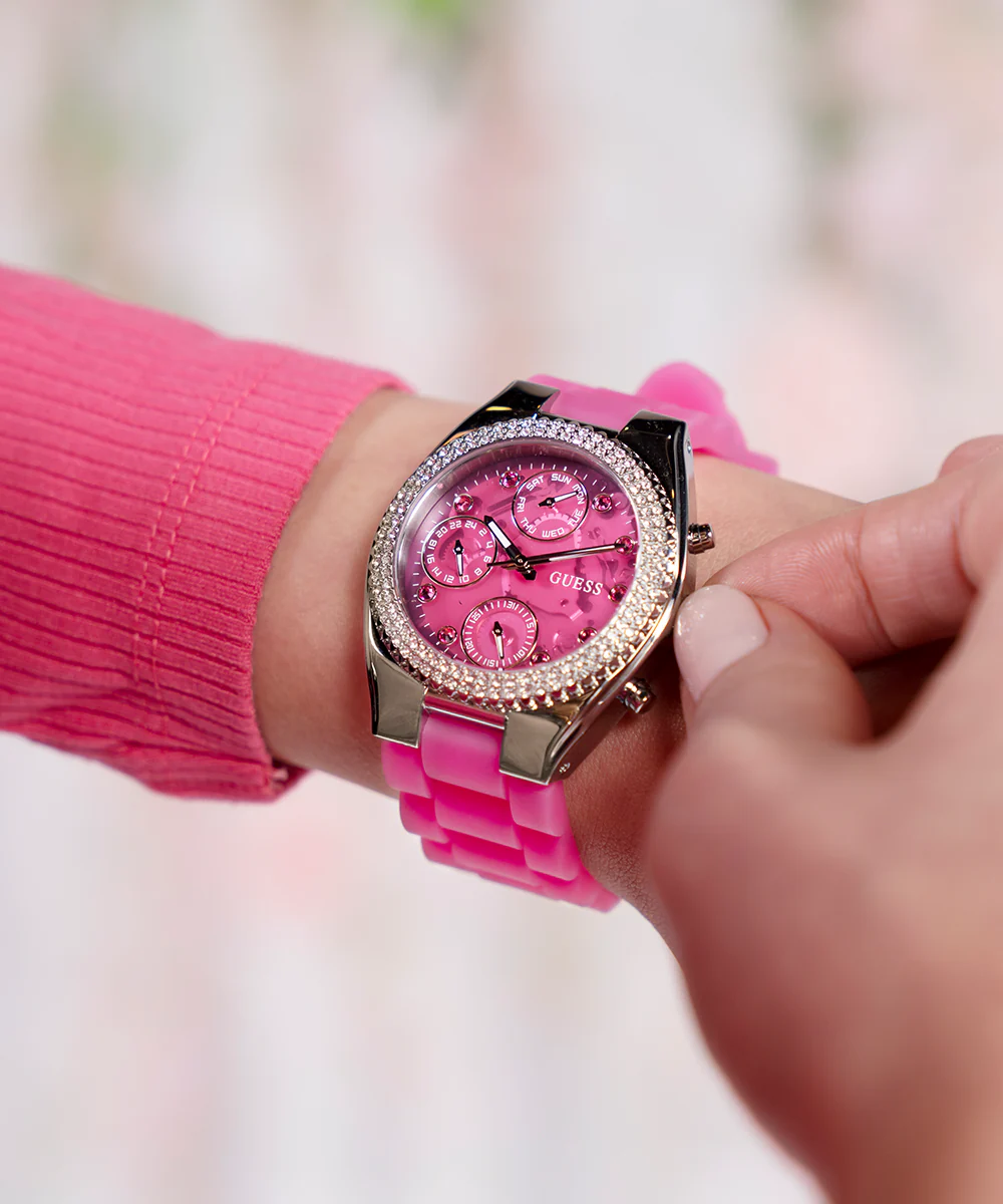 GUESS Ladies Sparkling Pink Limited Edition Watch - Image 4