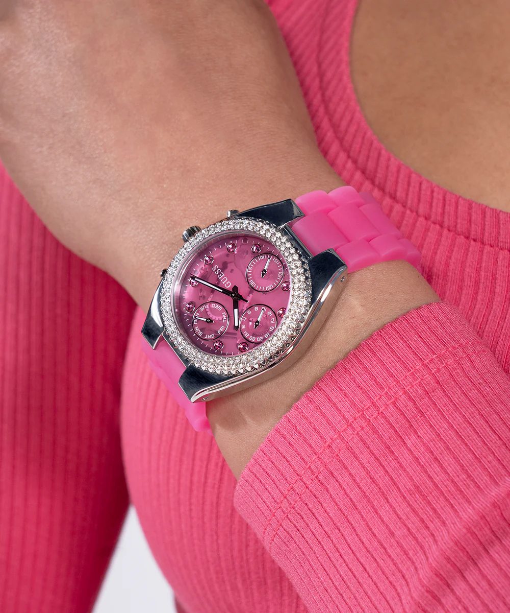 GUESS Ladies Sparkling Pink Limited Edition Watch - Image 8