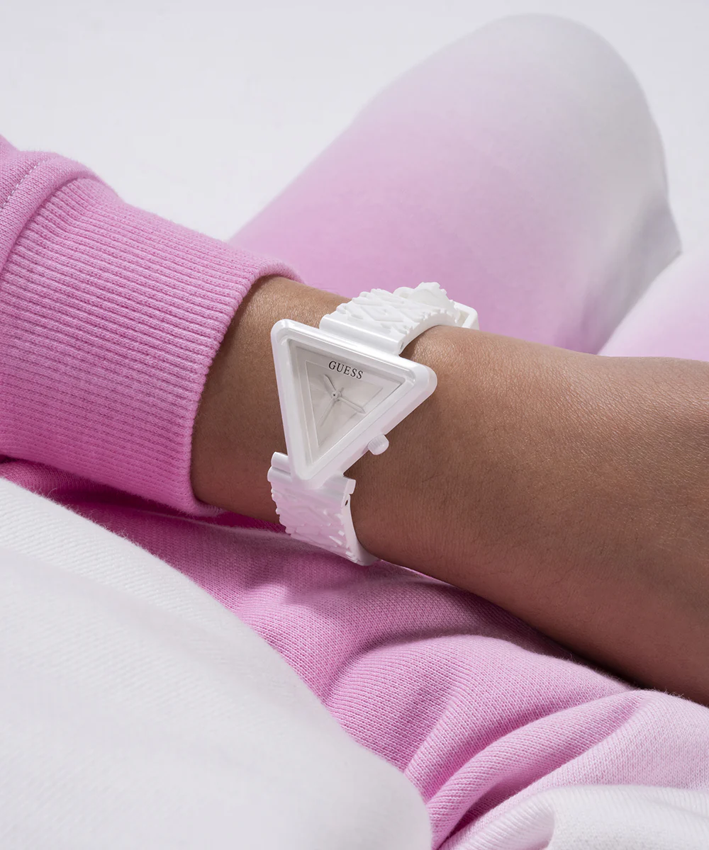 GUESS Ladies White Analog Watch - Image 6