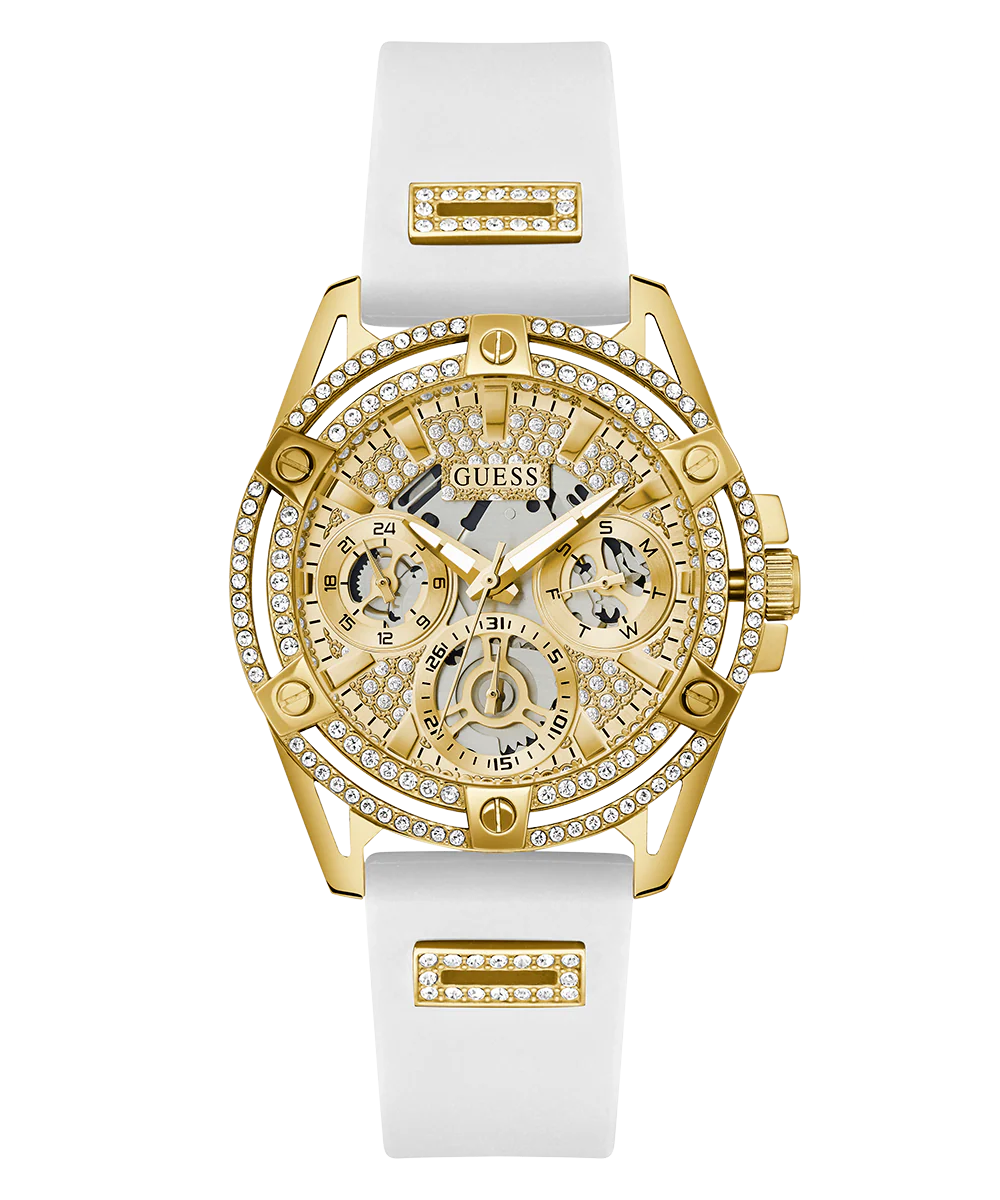 GUESS Ladies White Gold Tone Multi-function Watch - Image 3
