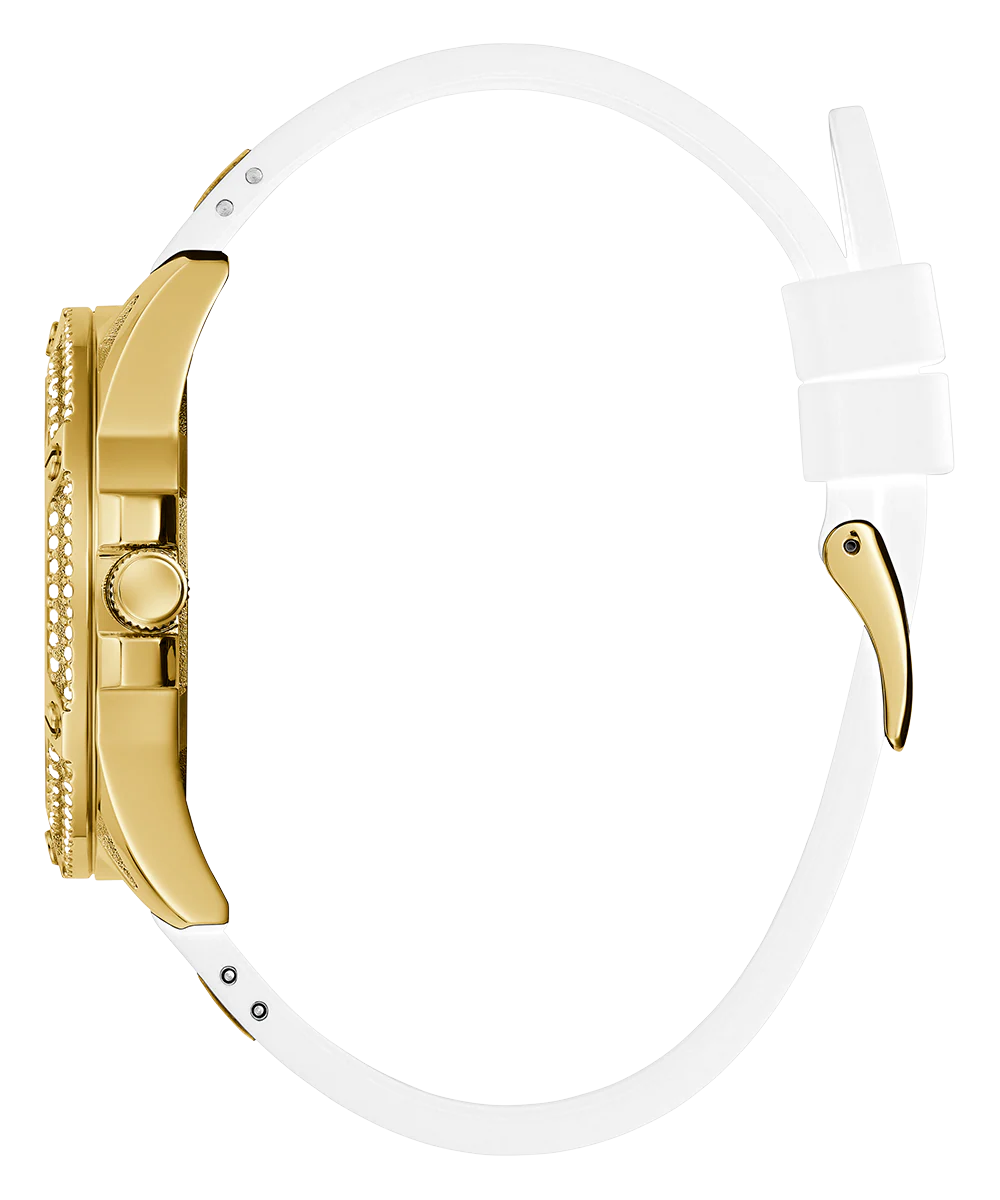 GUESS Ladies White Gold Tone Multi-function Watch - Image 5