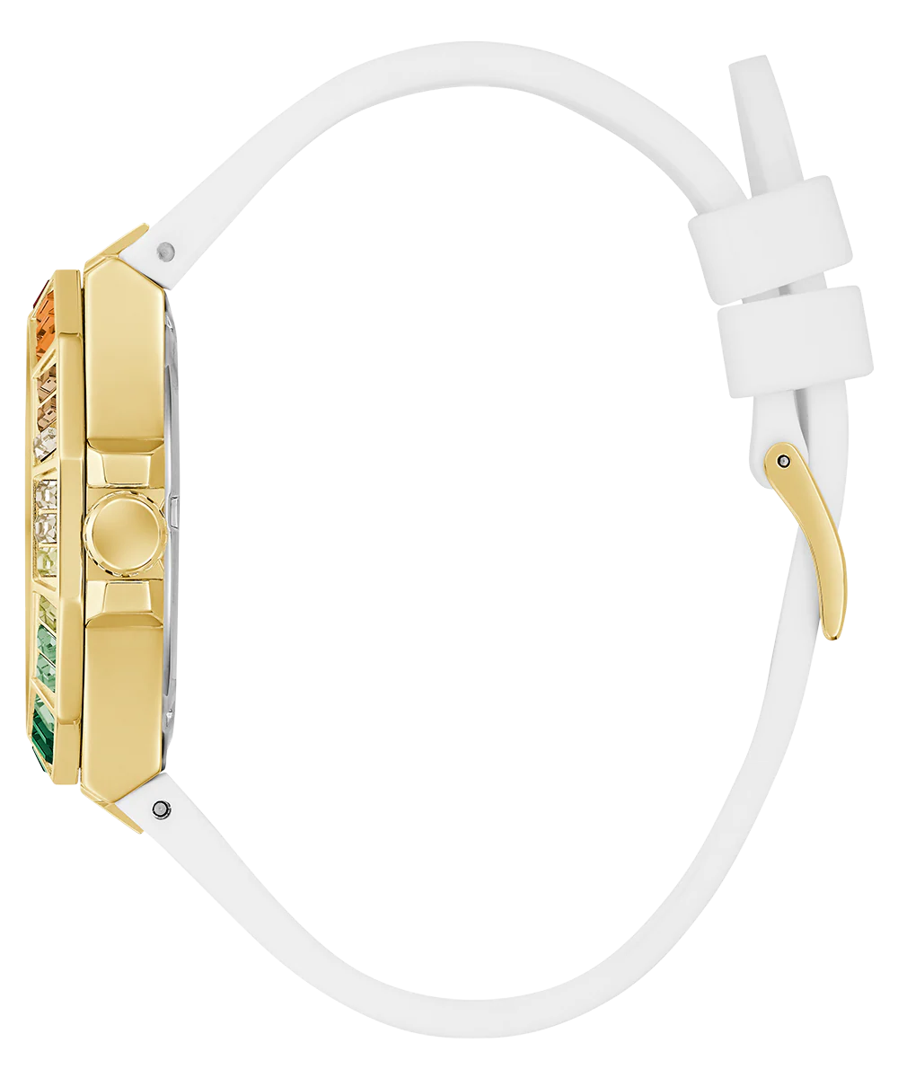 GUESS Ladies White Gold Tone Multi-function Watch - Image 8