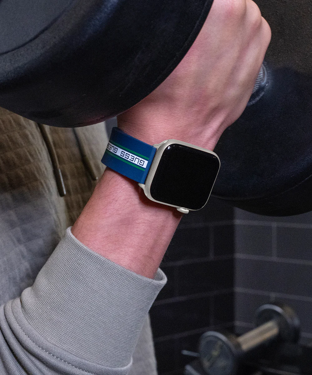 GUESS Logo Silicone Band for Apple 42-44 mm Watch - Image 4